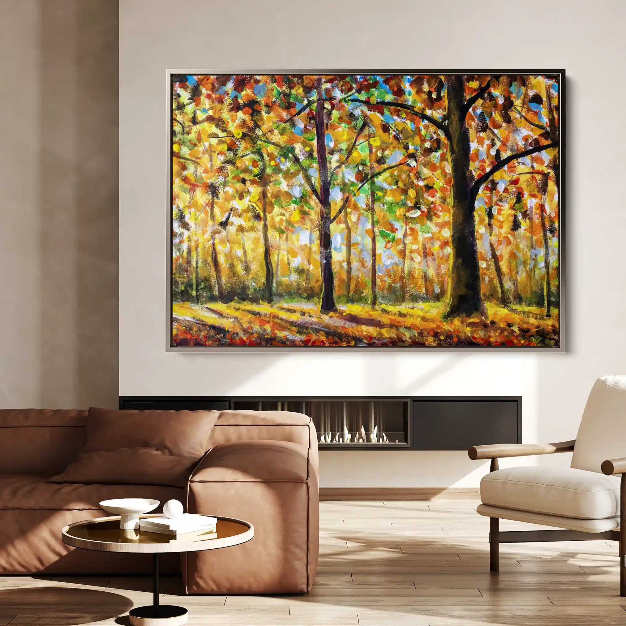 Landscape 025 Canvas Art 90 x 60 cm / Stretched on hidden frame