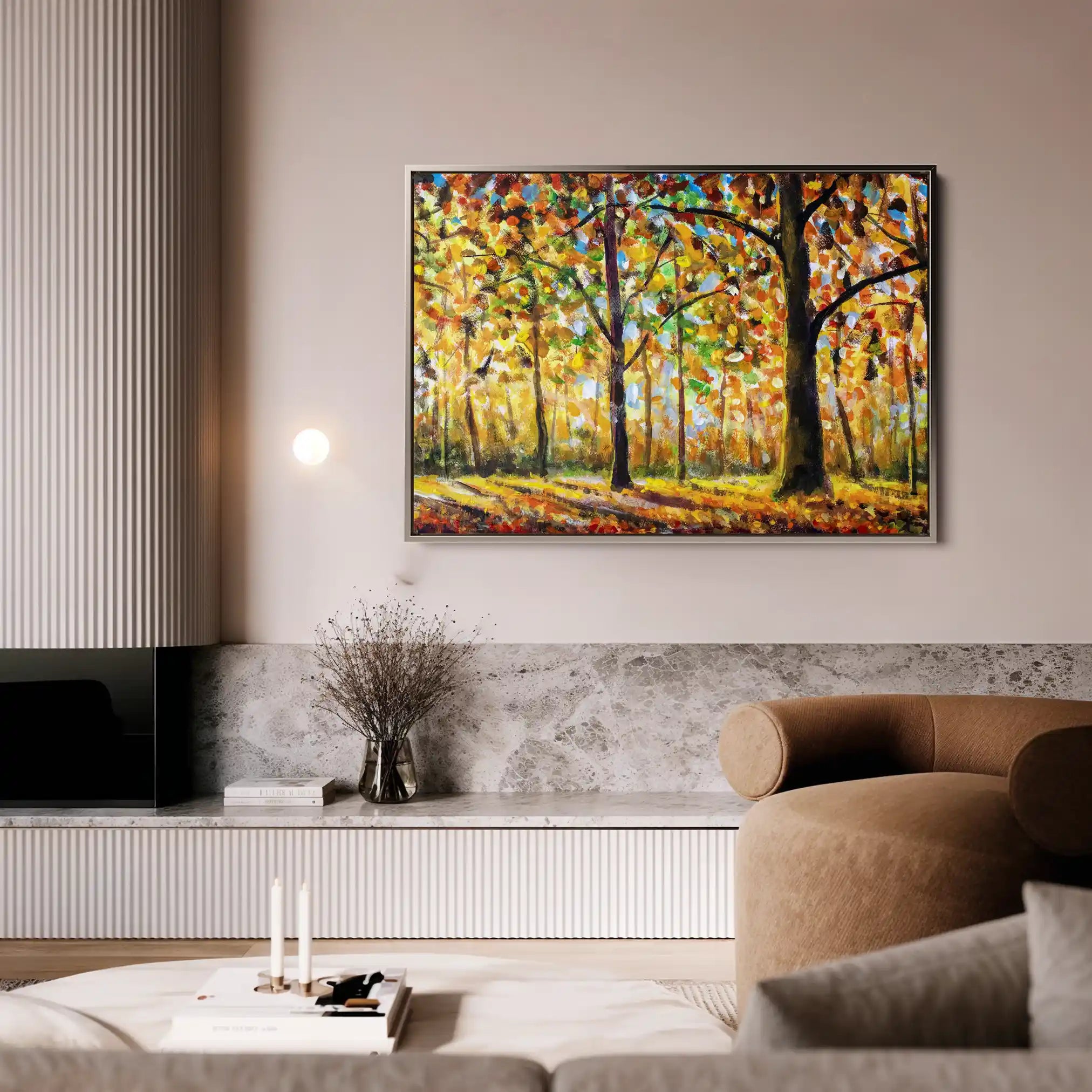 Landscape 025 Canvas Art 90 x 60 cm / Stretched on hidden frame