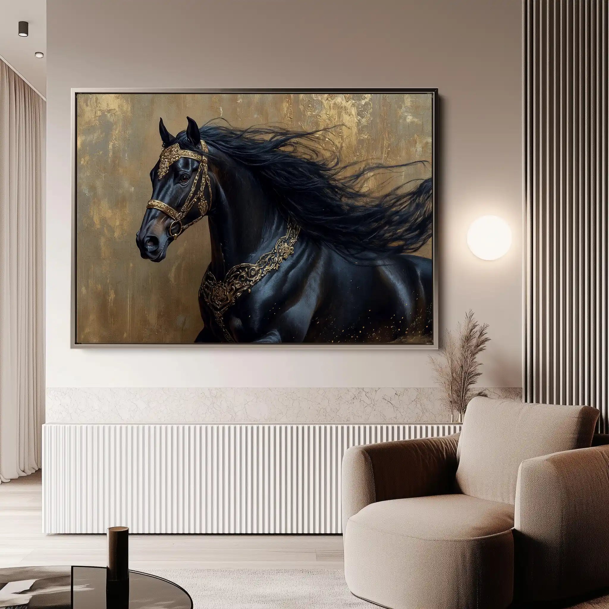 Horses 026 Canvas Art 90 x 60 cm / Stretched on hidden frame