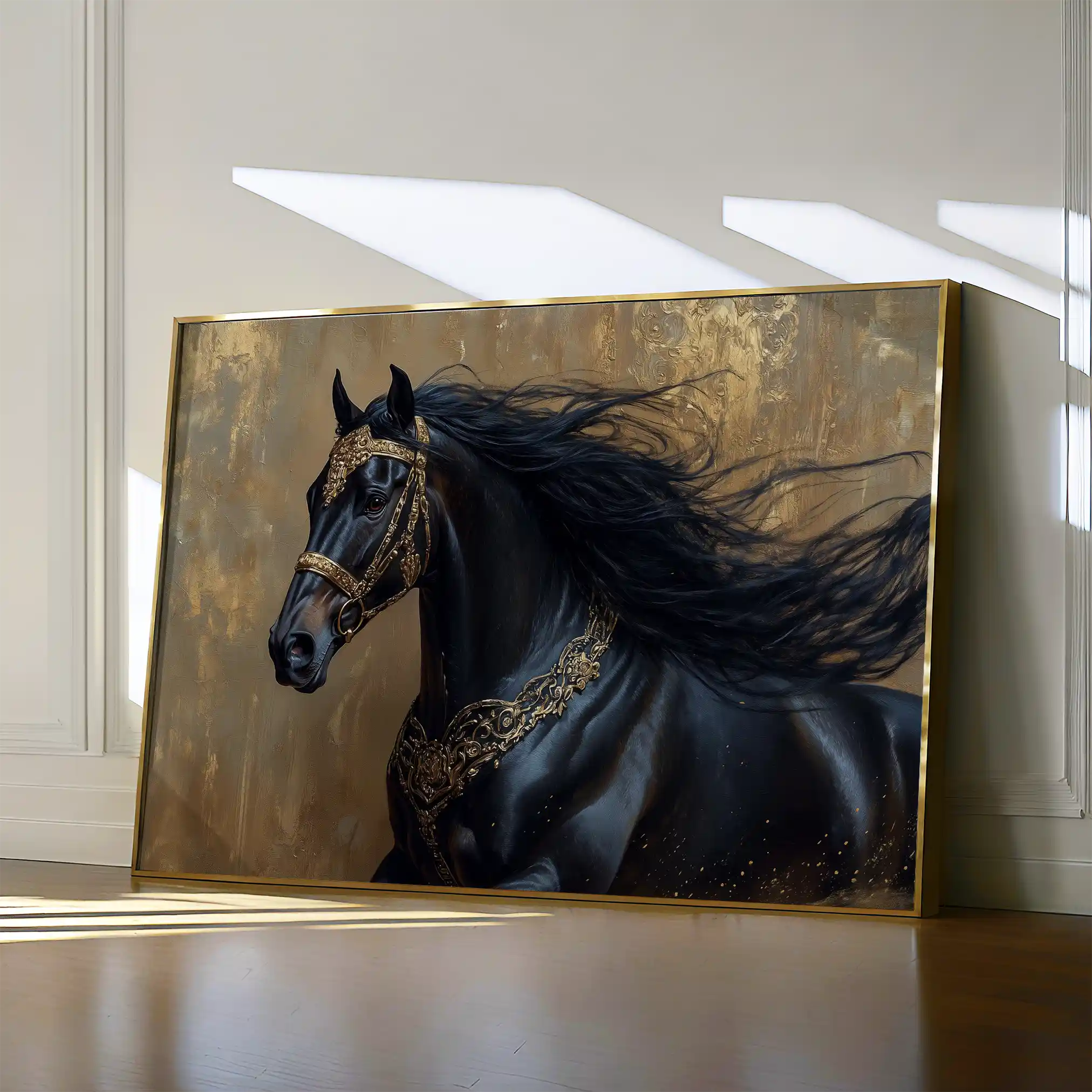 Horses 026 Canvas Art 90 x 60 cm / Stretched on hidden frame
