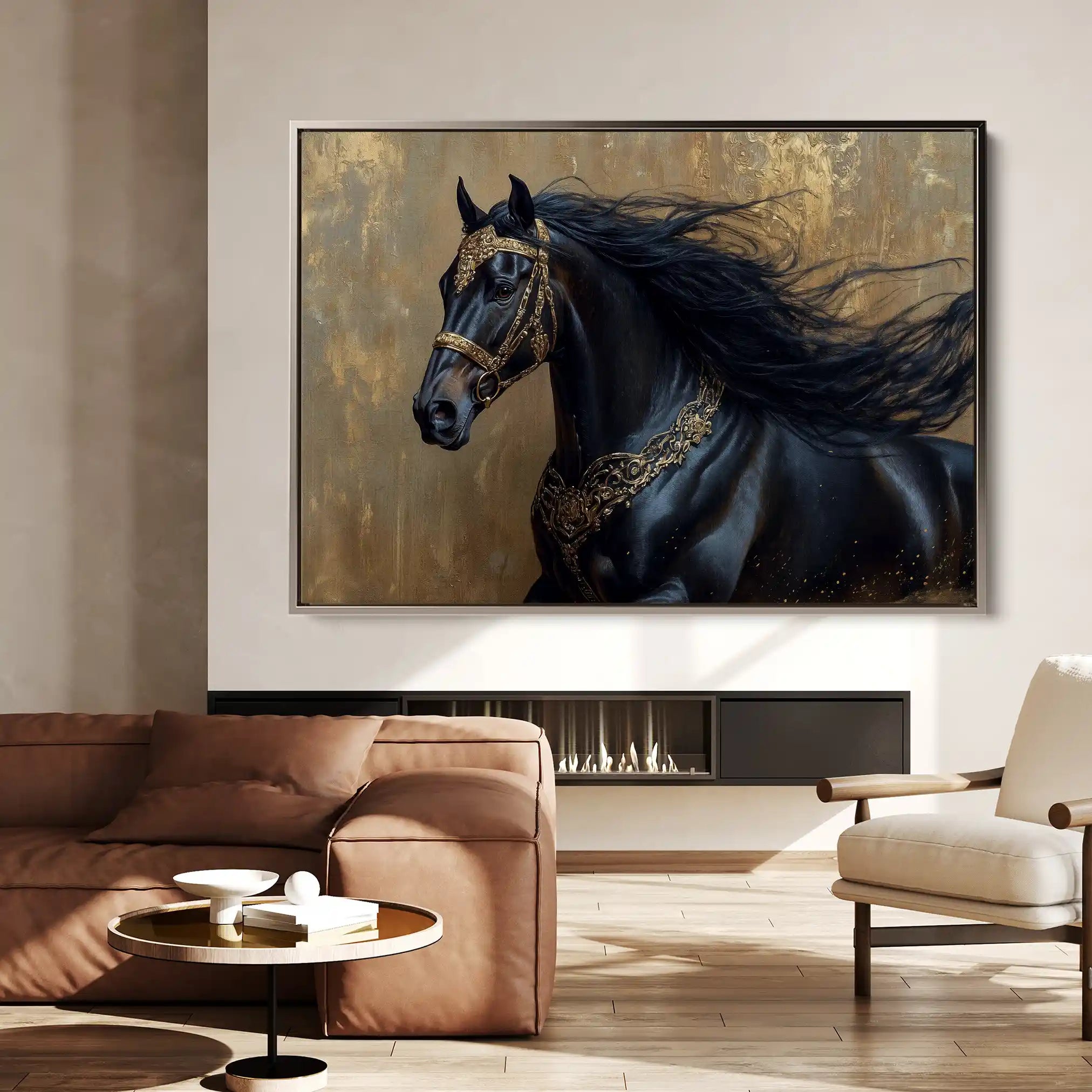 Horses 026 Canvas Art 90 x 60 cm / Stretched on hidden frame