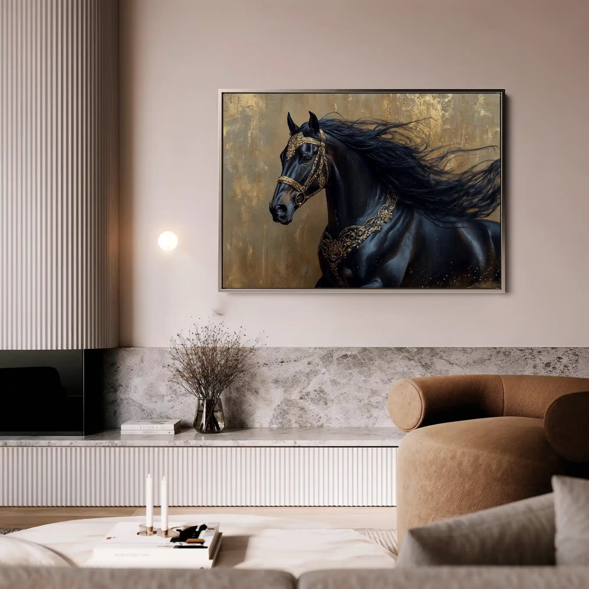 Horses 026 Canvas Art 90 x 60 cm / Stretched on hidden frame