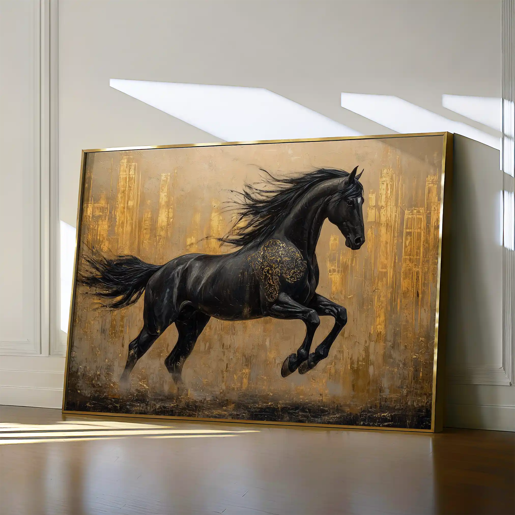 Horses 027 Canvas Art 90 x 60 cm / Stretched on hidden frame
