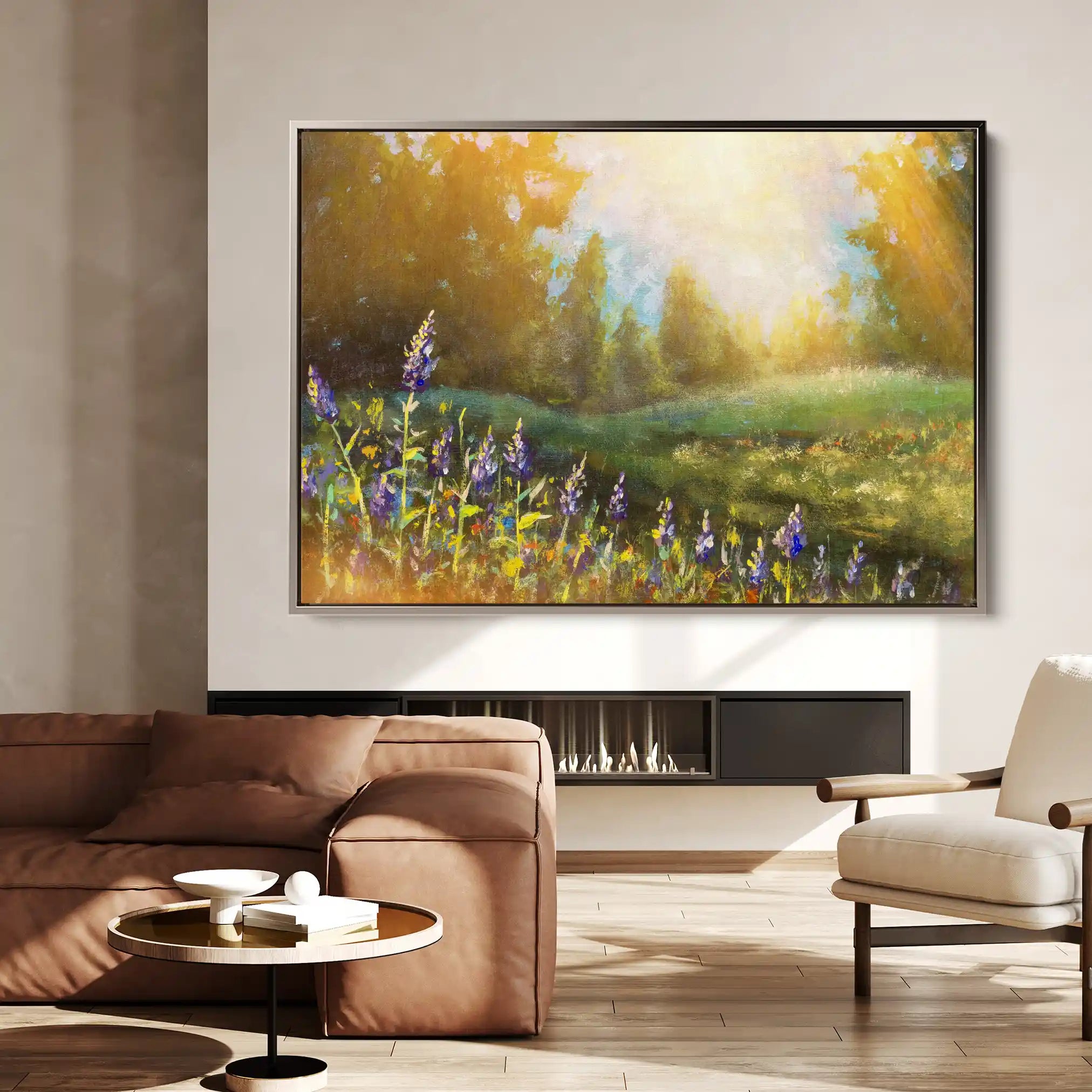 Landscape 027 Canvas Art 90 x 60 cm / Stretched on hidden frame