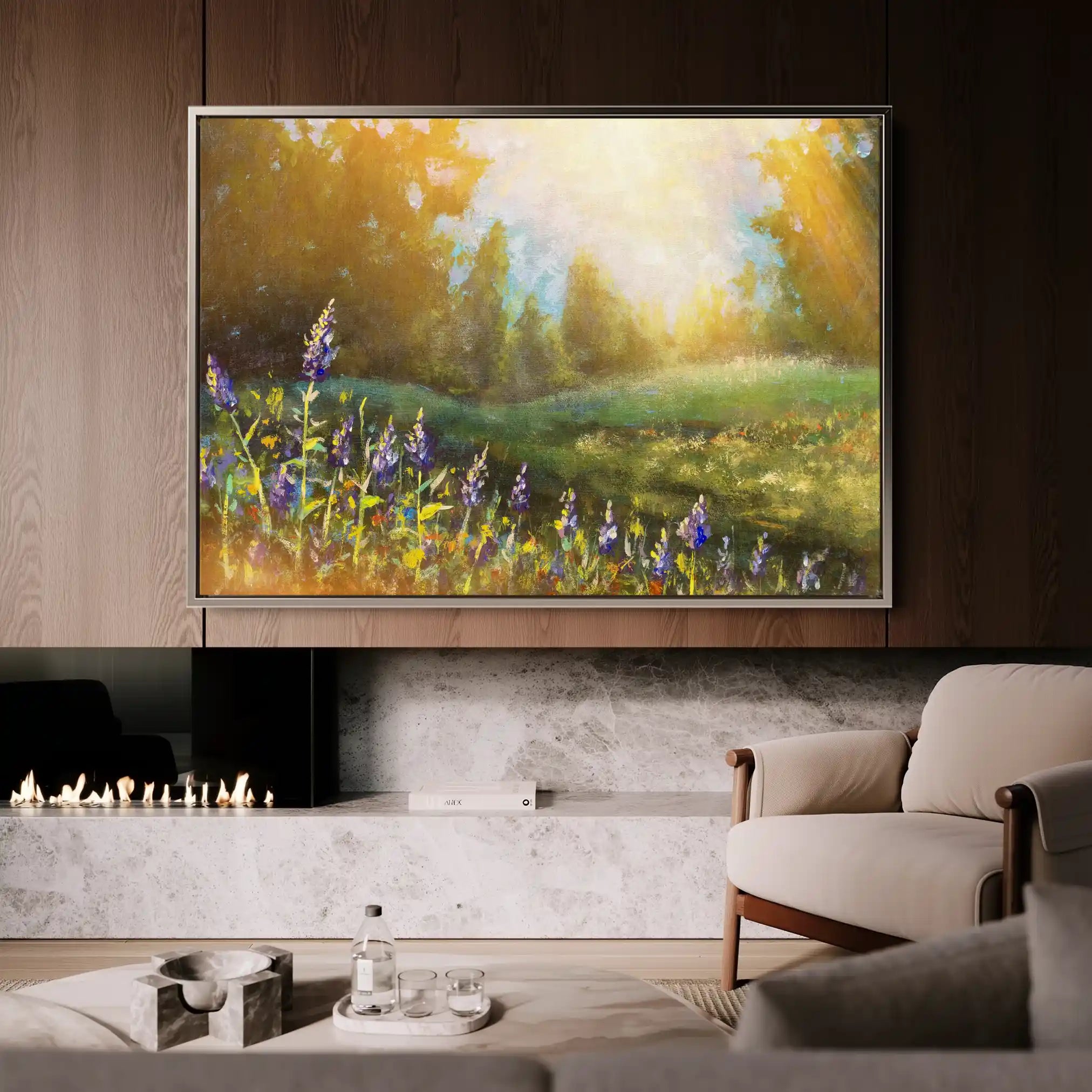Landscape 027 Canvas Art 90 x 60 cm / Stretched on hidden frame