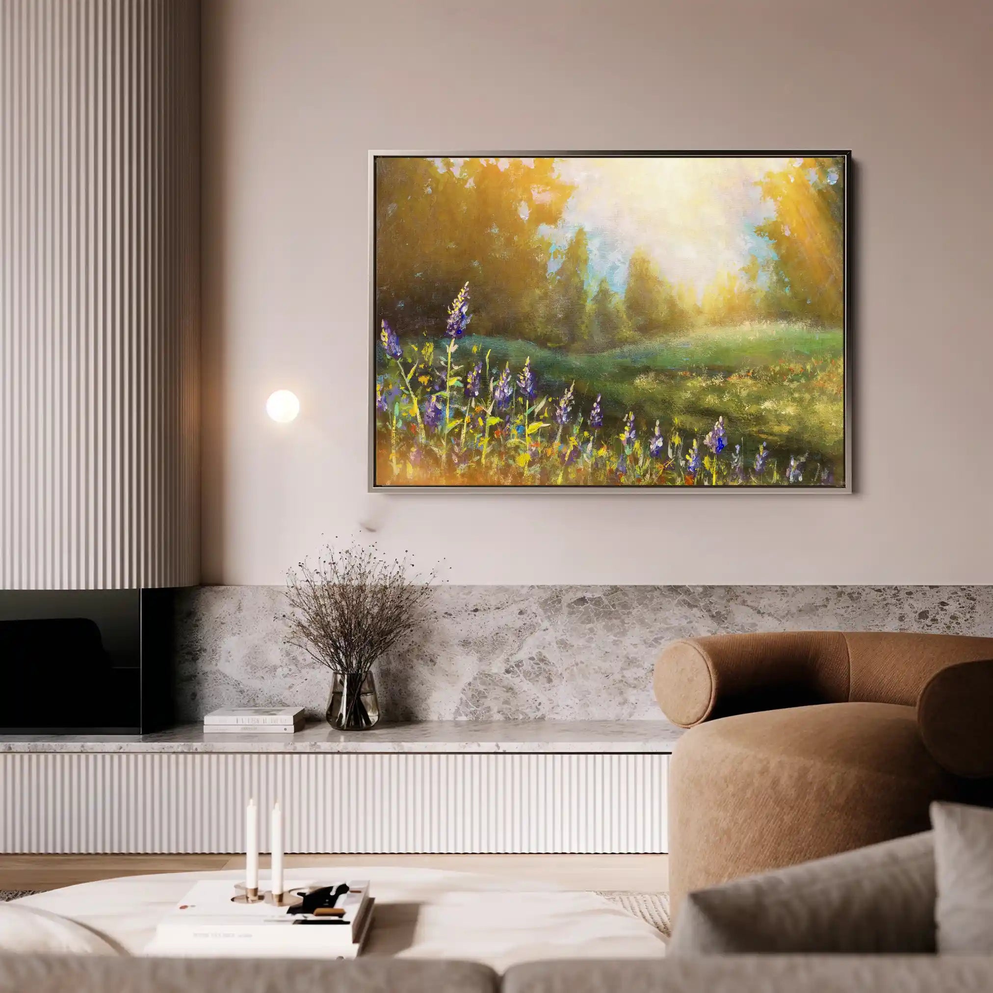 Landscape 027 Canvas Art 90 x 60 cm / Stretched on hidden frame
