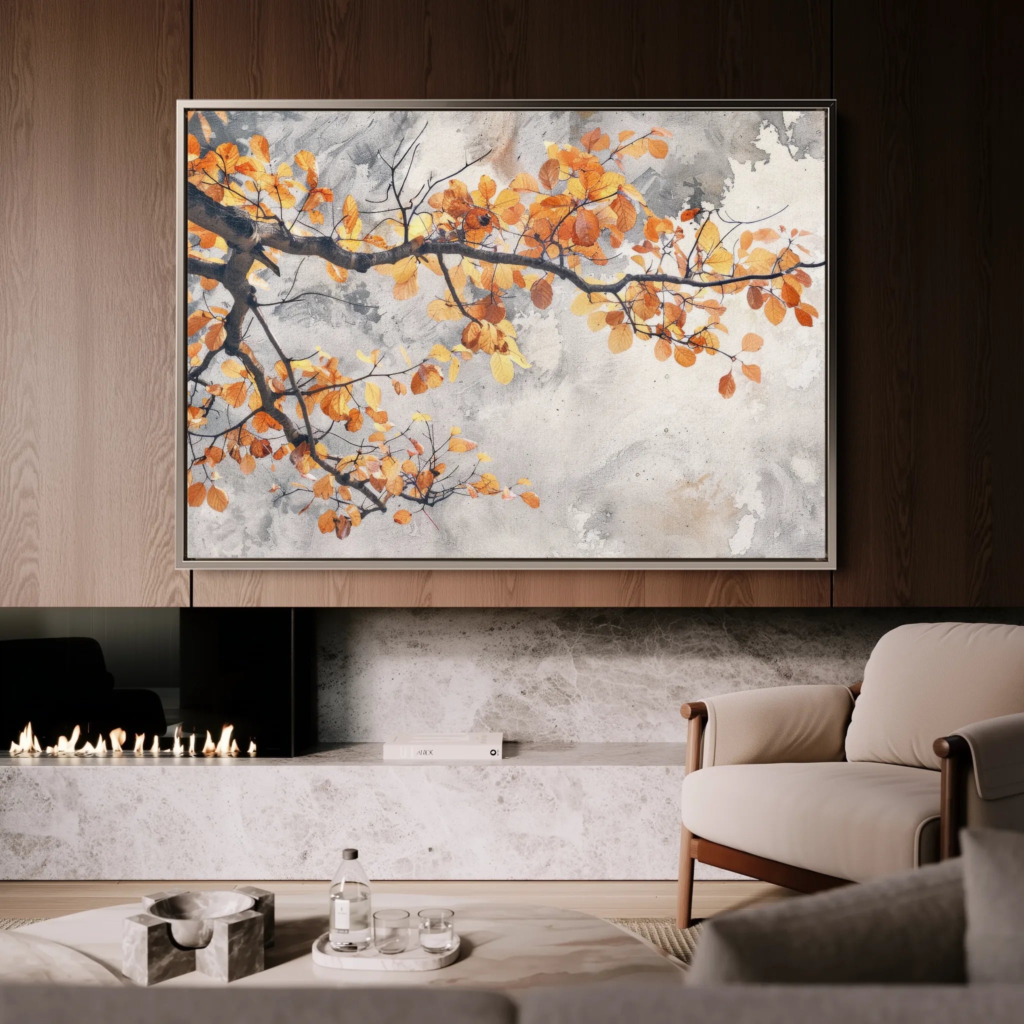 Floral Canvas Wall Art WAD028-F 90 x 60 cm / Stretched on hidden frame