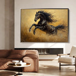 Horses 028 Canvas Art 90 x 60 cm / Stretched on hidden frame