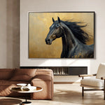 Horses 030 Canvas Art 90 x 60 cm / Stretched on hidden frame