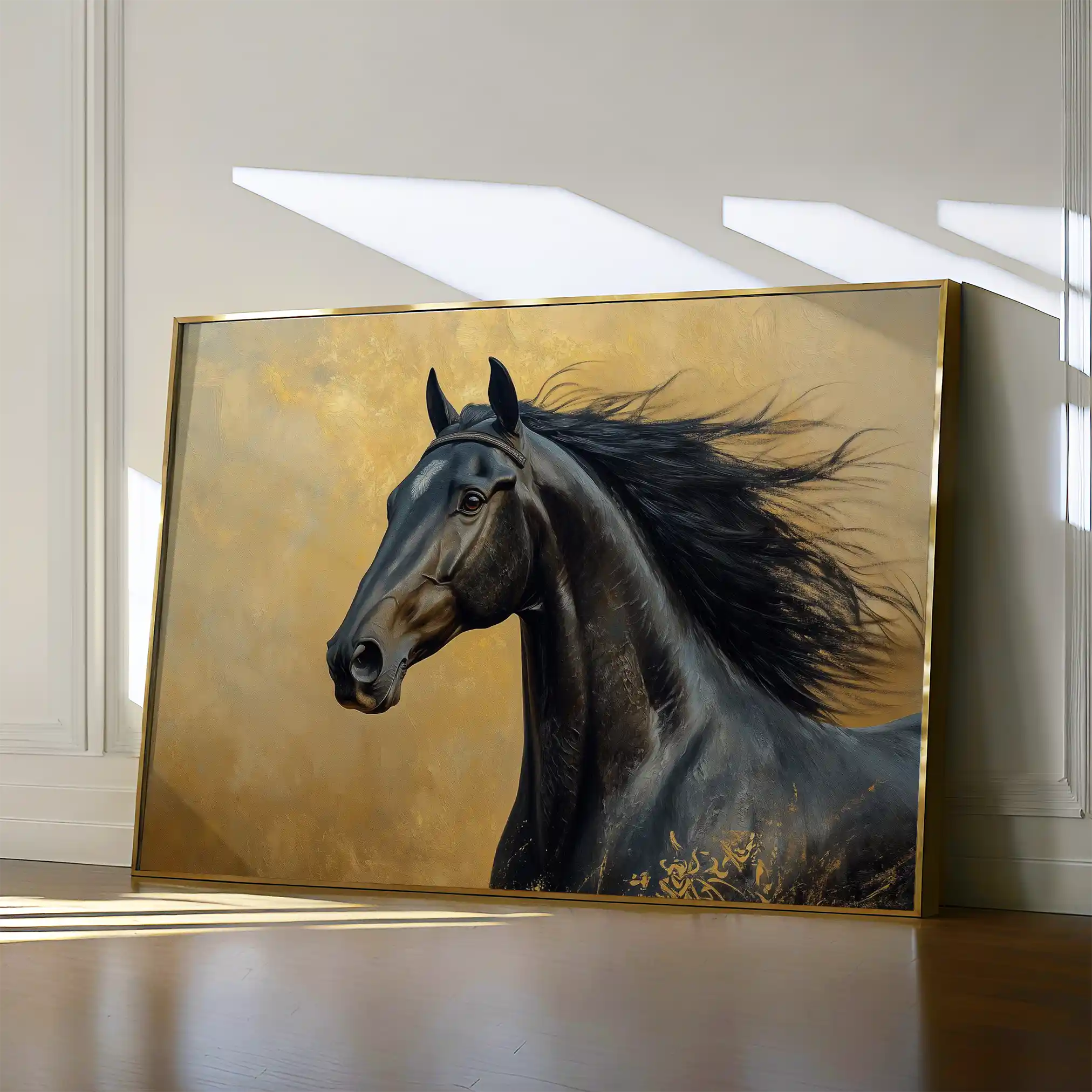 Horses 030 Canvas Art 90 x 60 cm / Stretched on hidden frame