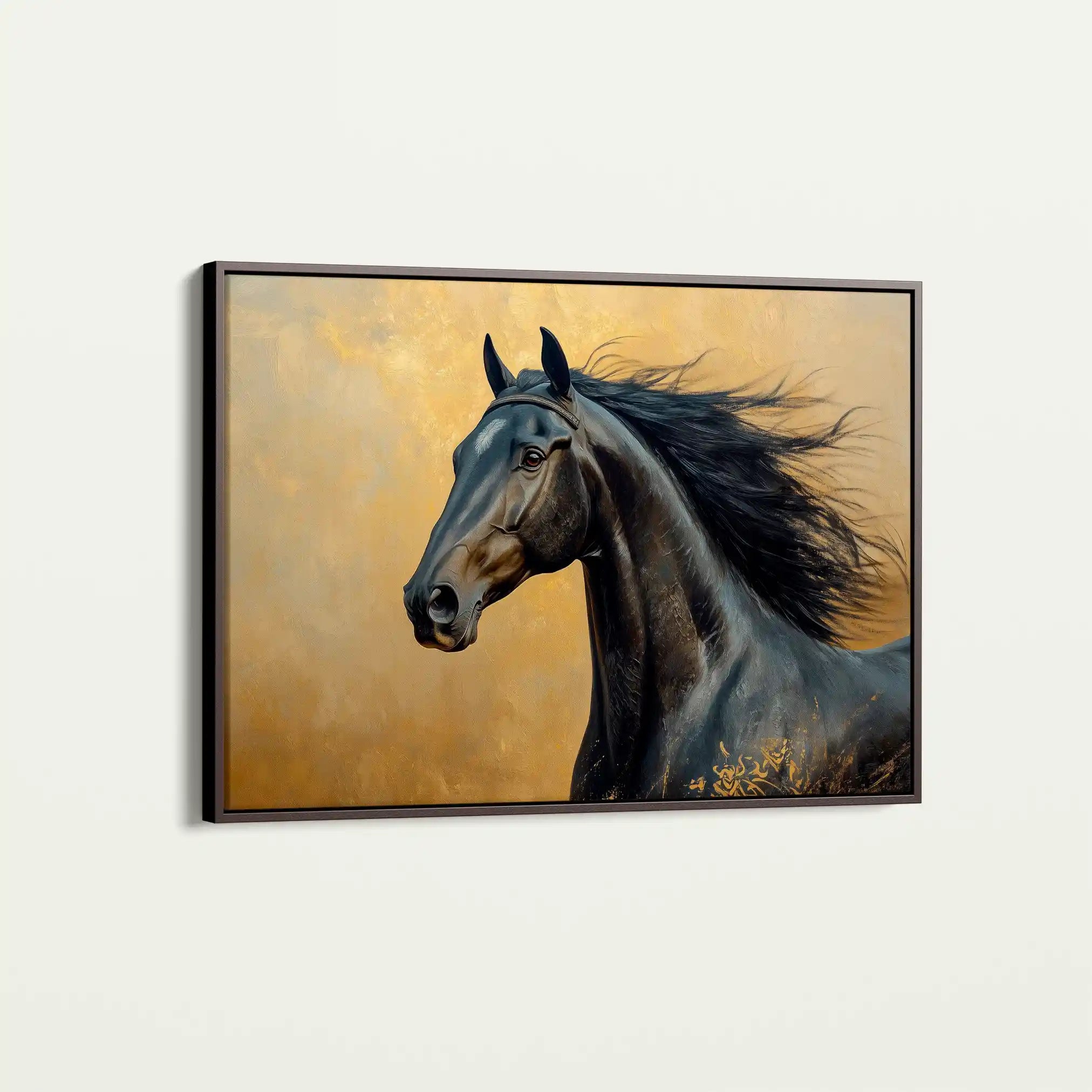 Horses 030 Canvas Art 90 x 60 cm / Stretched on hidden frame