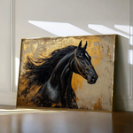 Horses 031 Canvas Art 90 x 60 cm / Stretched on hidden frame