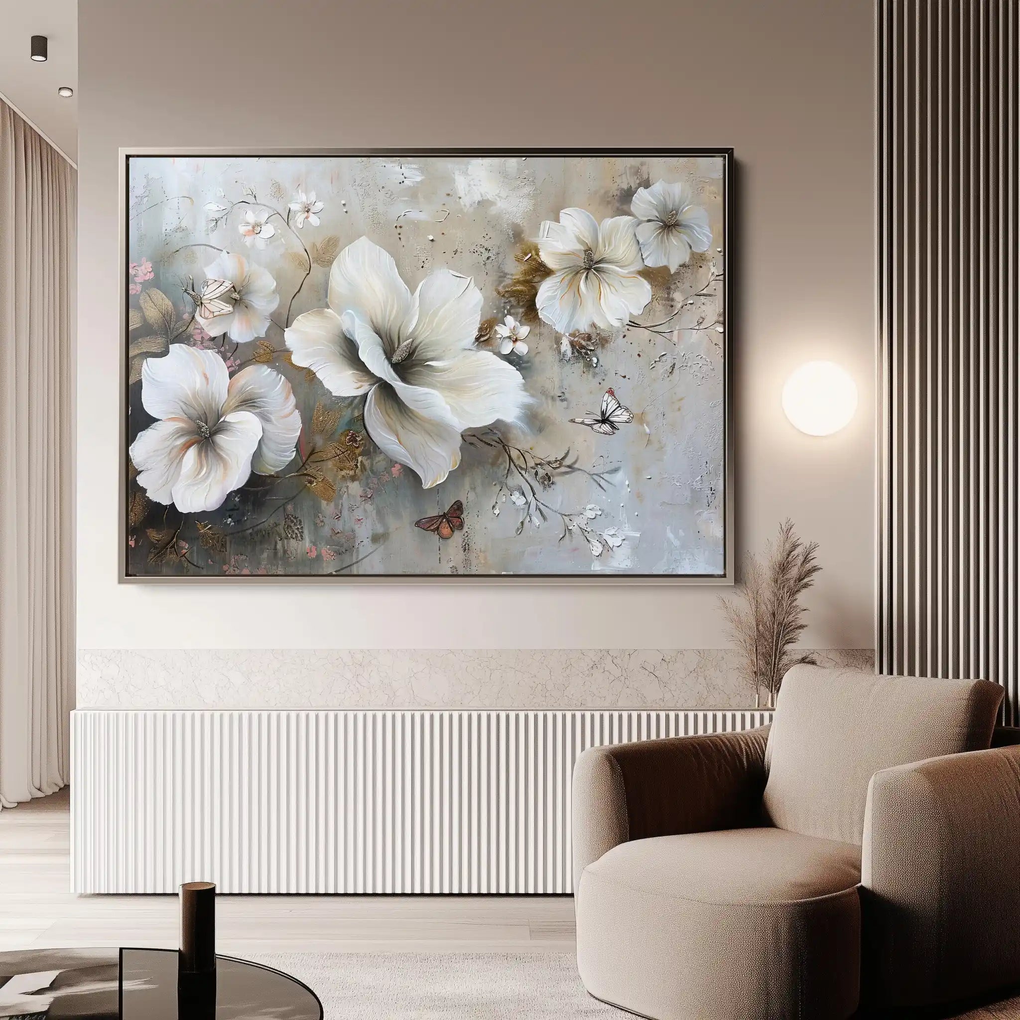 Floral Canvas Wall Art WAD032-F 90 x 60 cm / Stretched on hidden frame