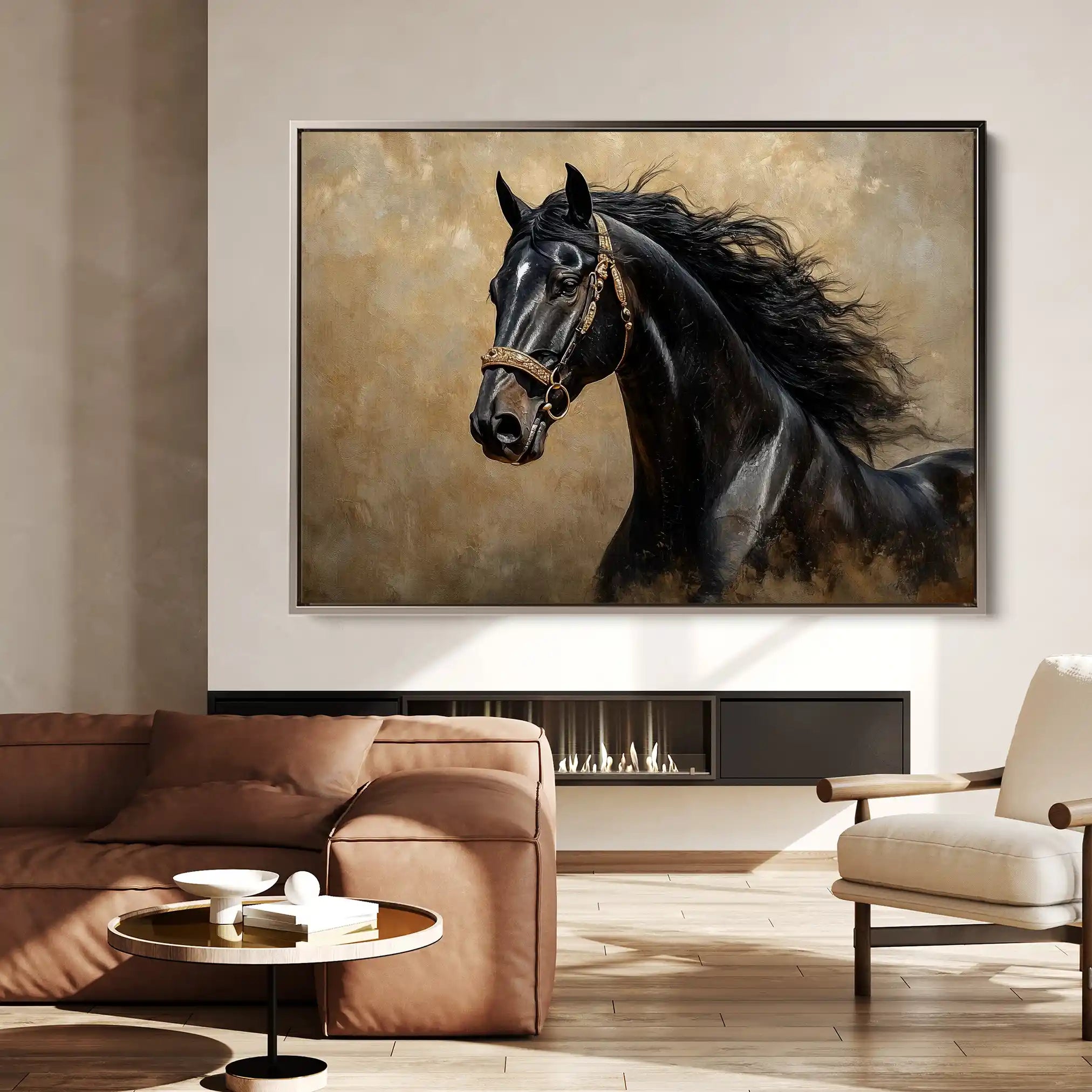 Horses 032 Canvas Art 90 x 60 cm / Stretched on hidden frame