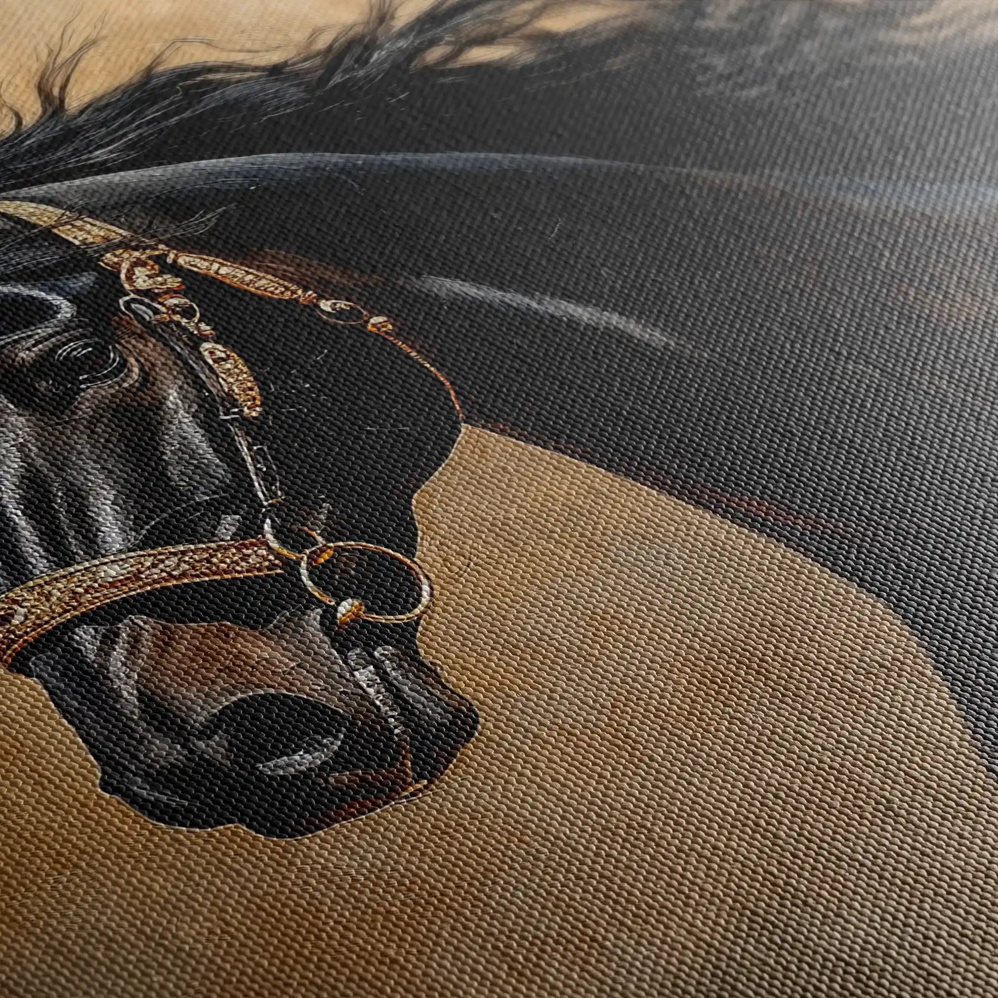 Horses 032 Canvas Art 90 x 60 cm / Stretched on hidden frame