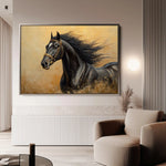 Horses 033 Canvas Art 90 x 60 cm / Stretched on hidden frame
