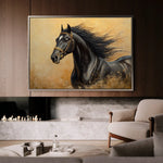 Horses 033 Canvas Art 90 x 60 cm / Stretched on hidden frame