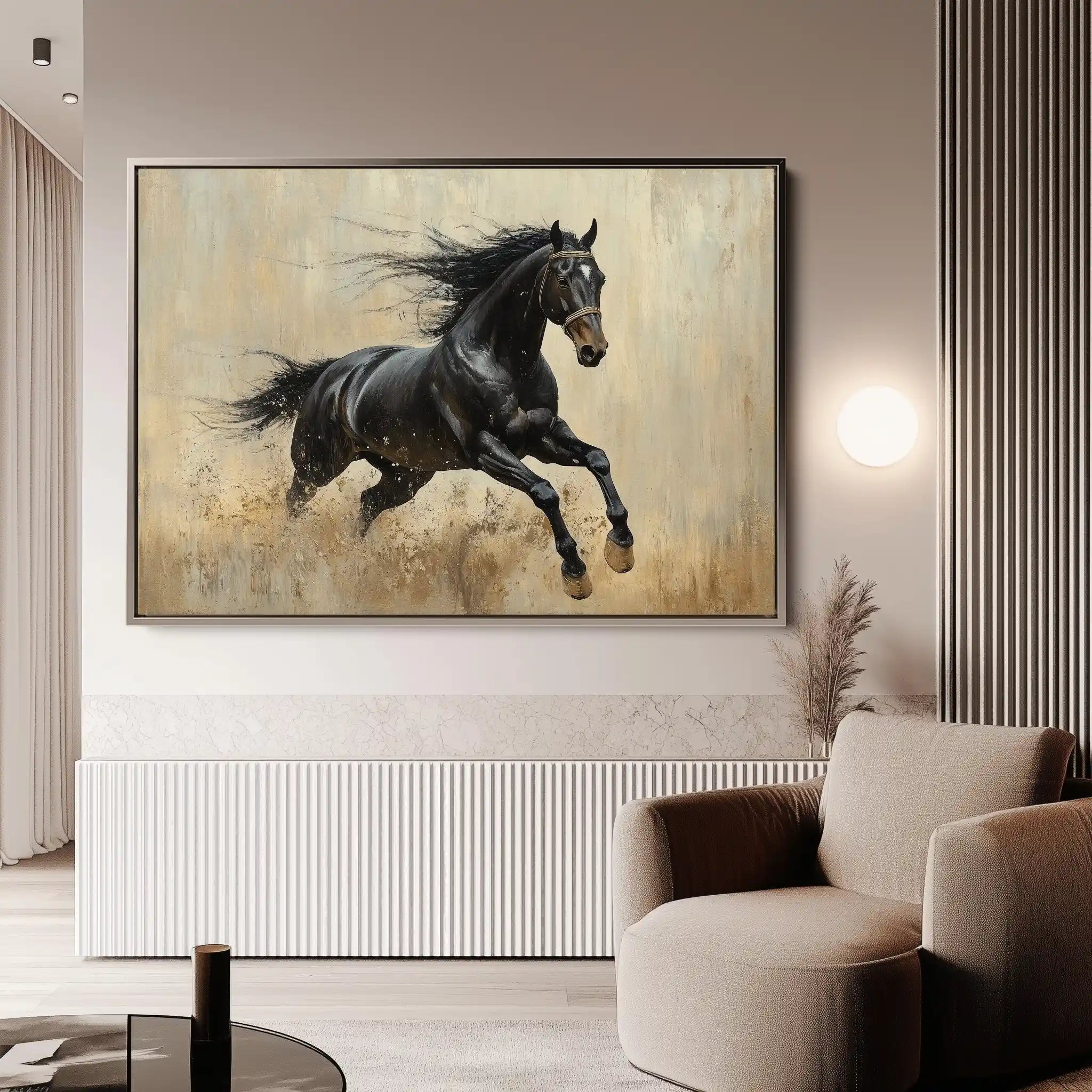 Horses 034 Canvas Art 90 x 60 cm / Stretched on hidden frame