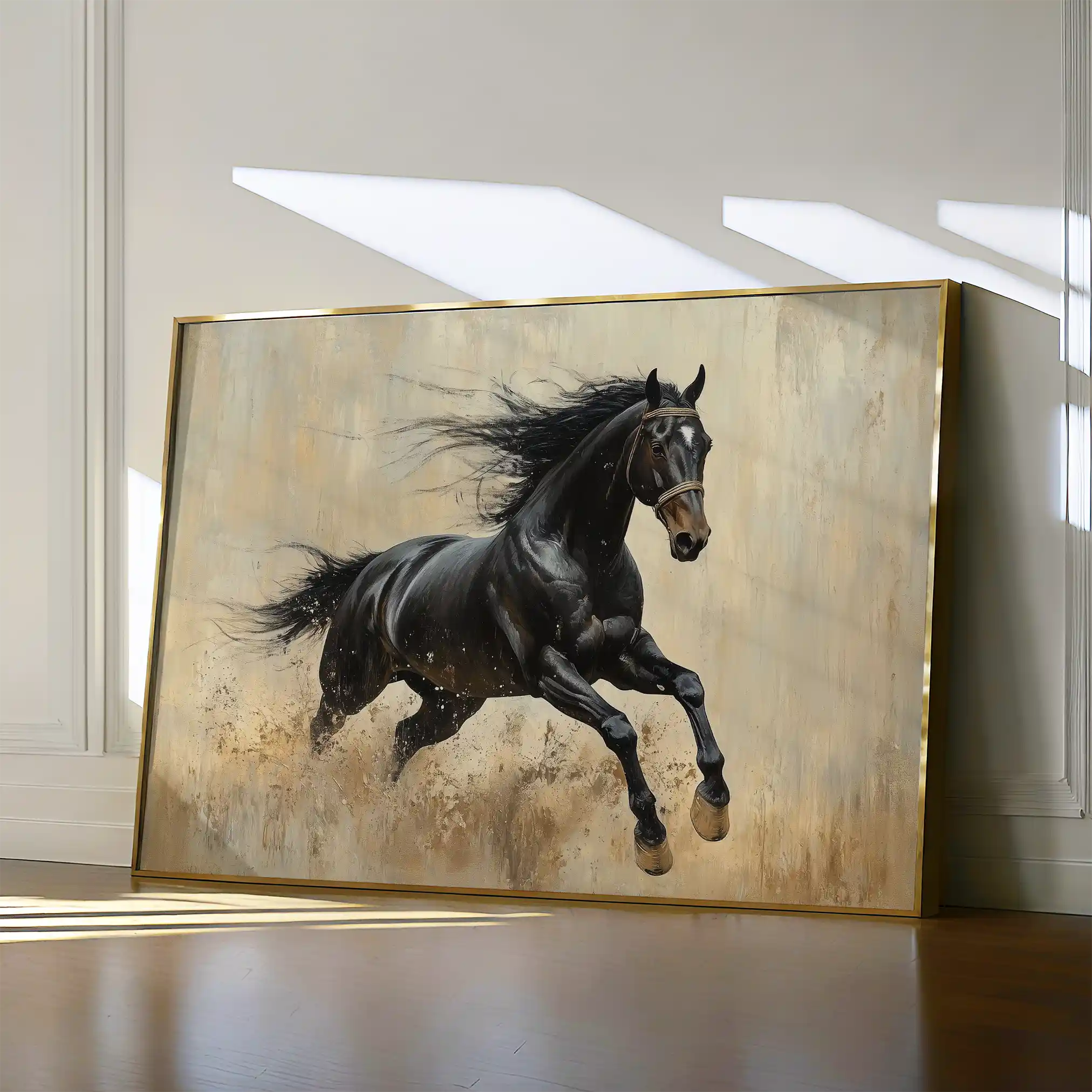Horses 034 Canvas Art 90 x 60 cm / Stretched on hidden frame