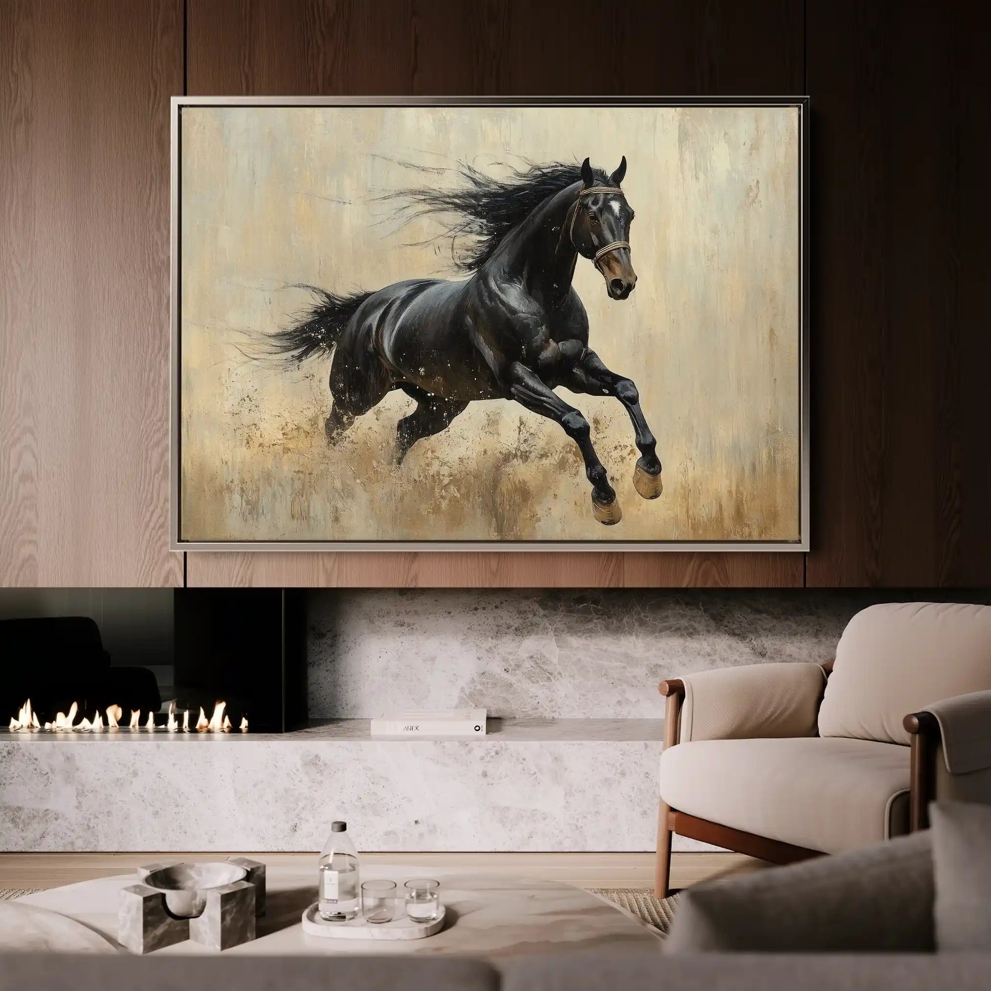 Horses 034 Canvas Art 90 x 60 cm / Stretched on hidden frame