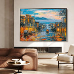 Landscape 034 Canvas Art 90 x 60 cm / Stretched on hidden frame