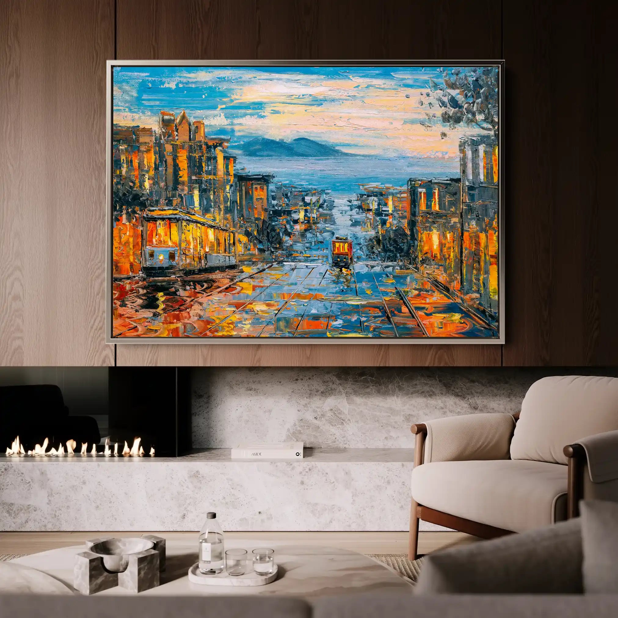 Landscape 034 Canvas Art 90 x 60 cm / Stretched on hidden frame