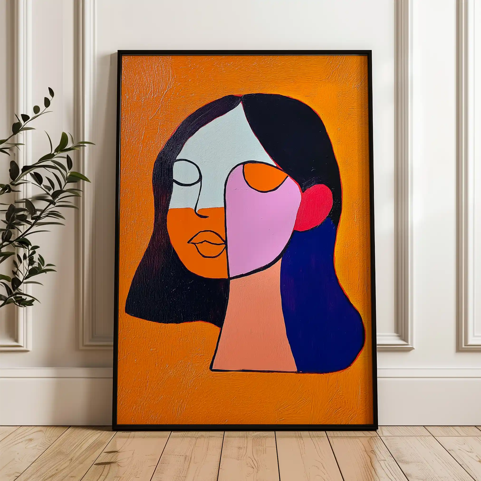 Portrait 034 Canvas Art 90 x 60 cm / Stretched on hidden frame