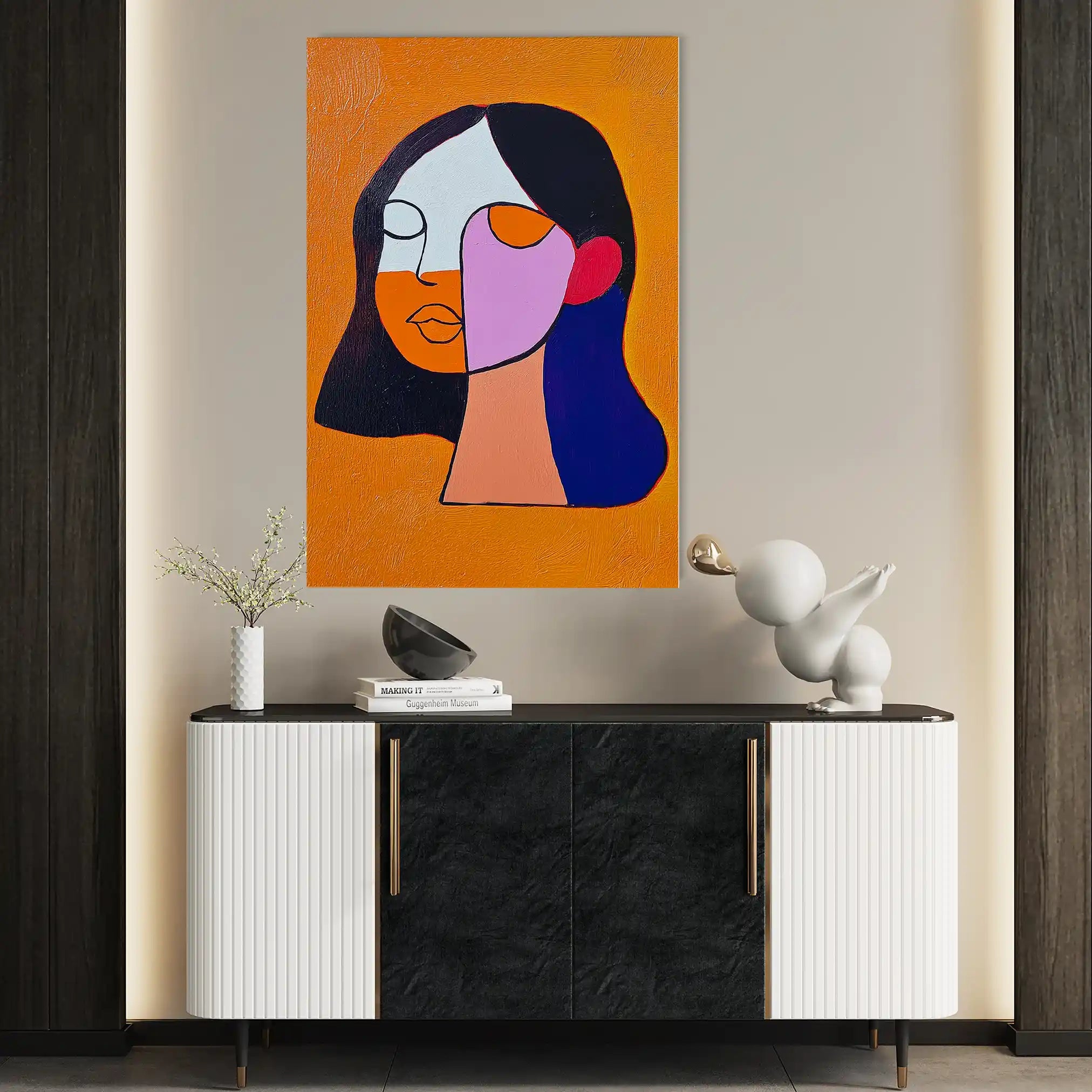 Portrait 034 Canvas Art 90 x 60 cm / Stretched on hidden frame