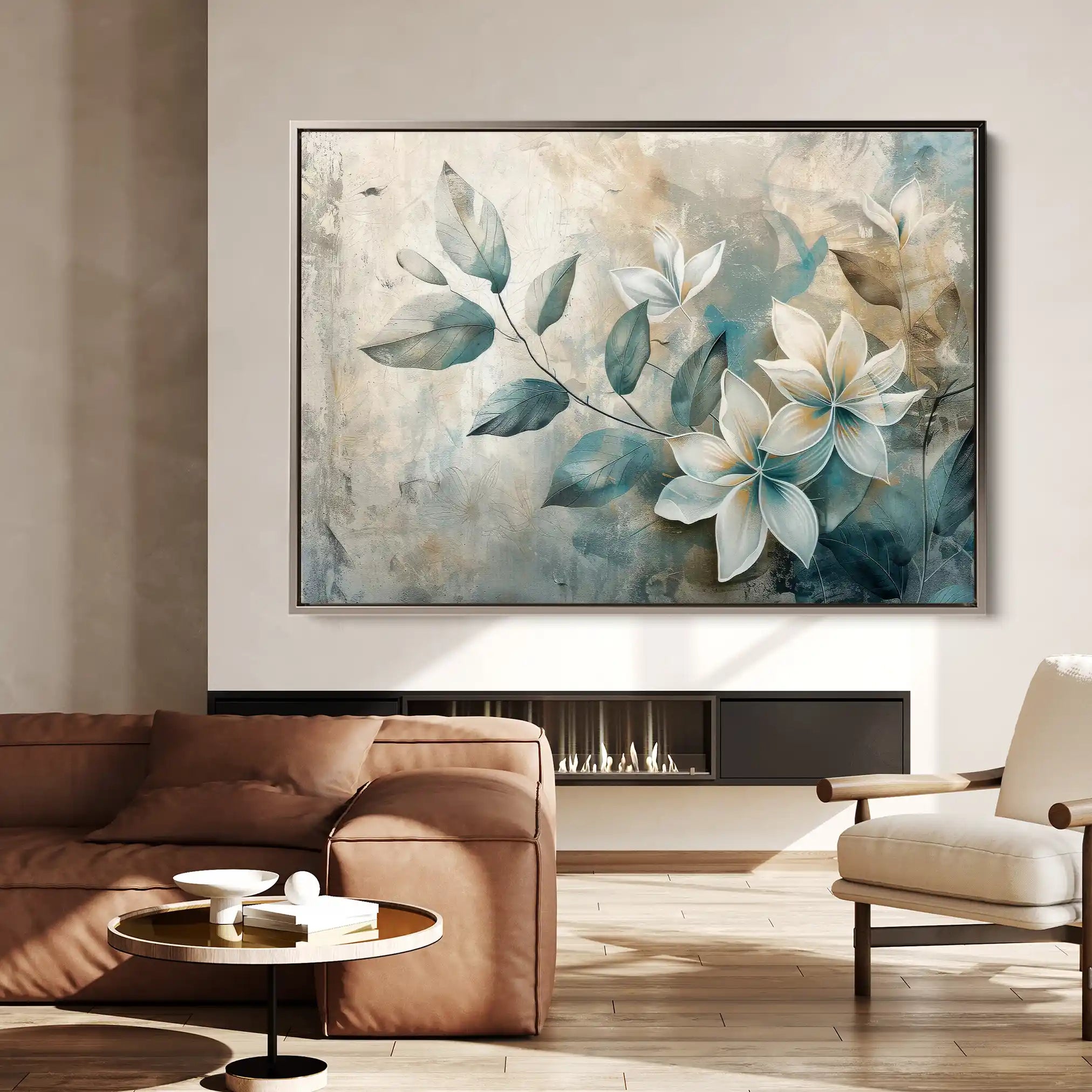 Floral Canvas Wall Art WAD035-F 90 x 60 cm / Stretched on hidden frame