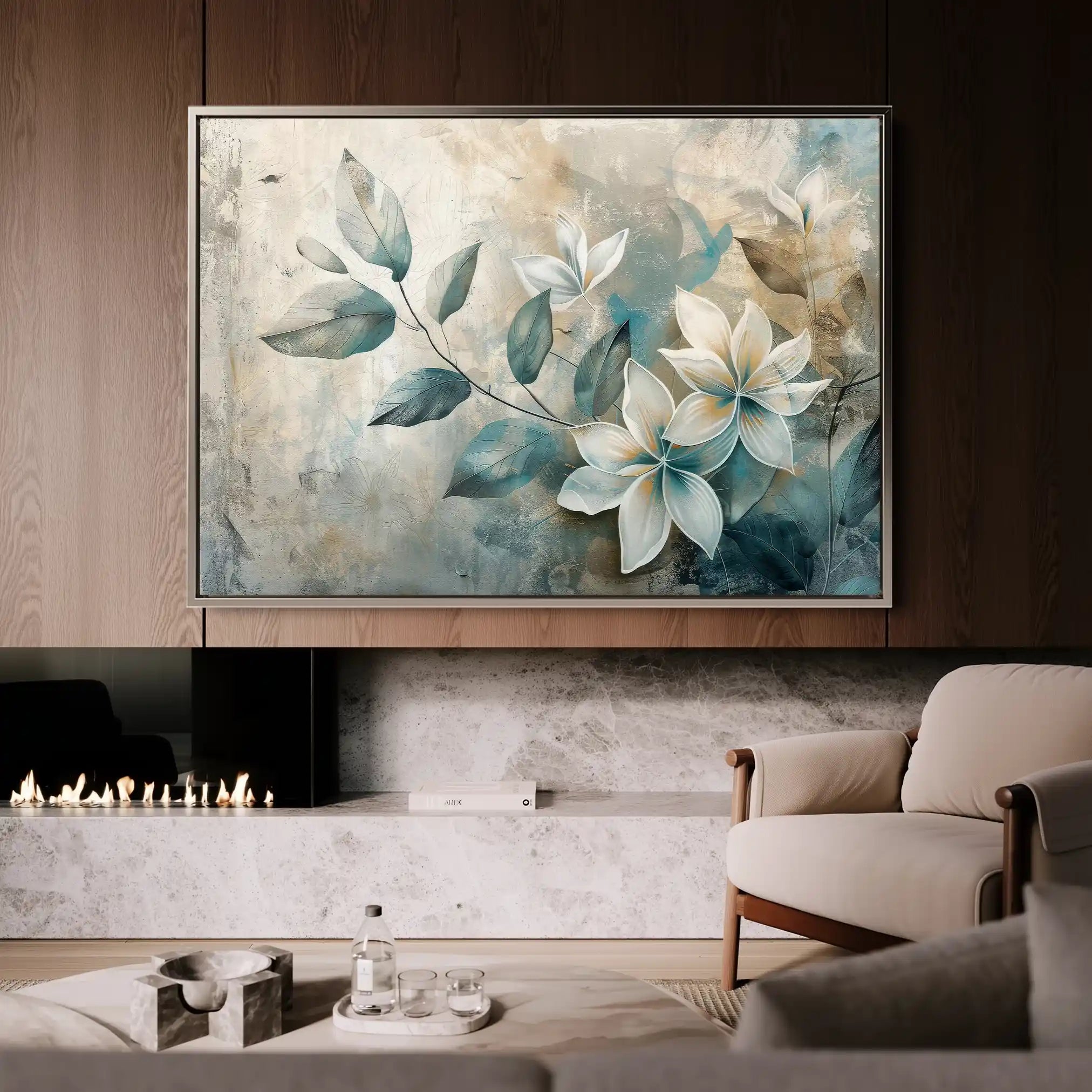 Floral Canvas Wall Art WAD035-F 90 x 60 cm / Stretched on hidden frame