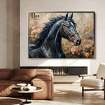 Horses 035 Canvas Art 90 x 60 cm / Stretched on hidden frame