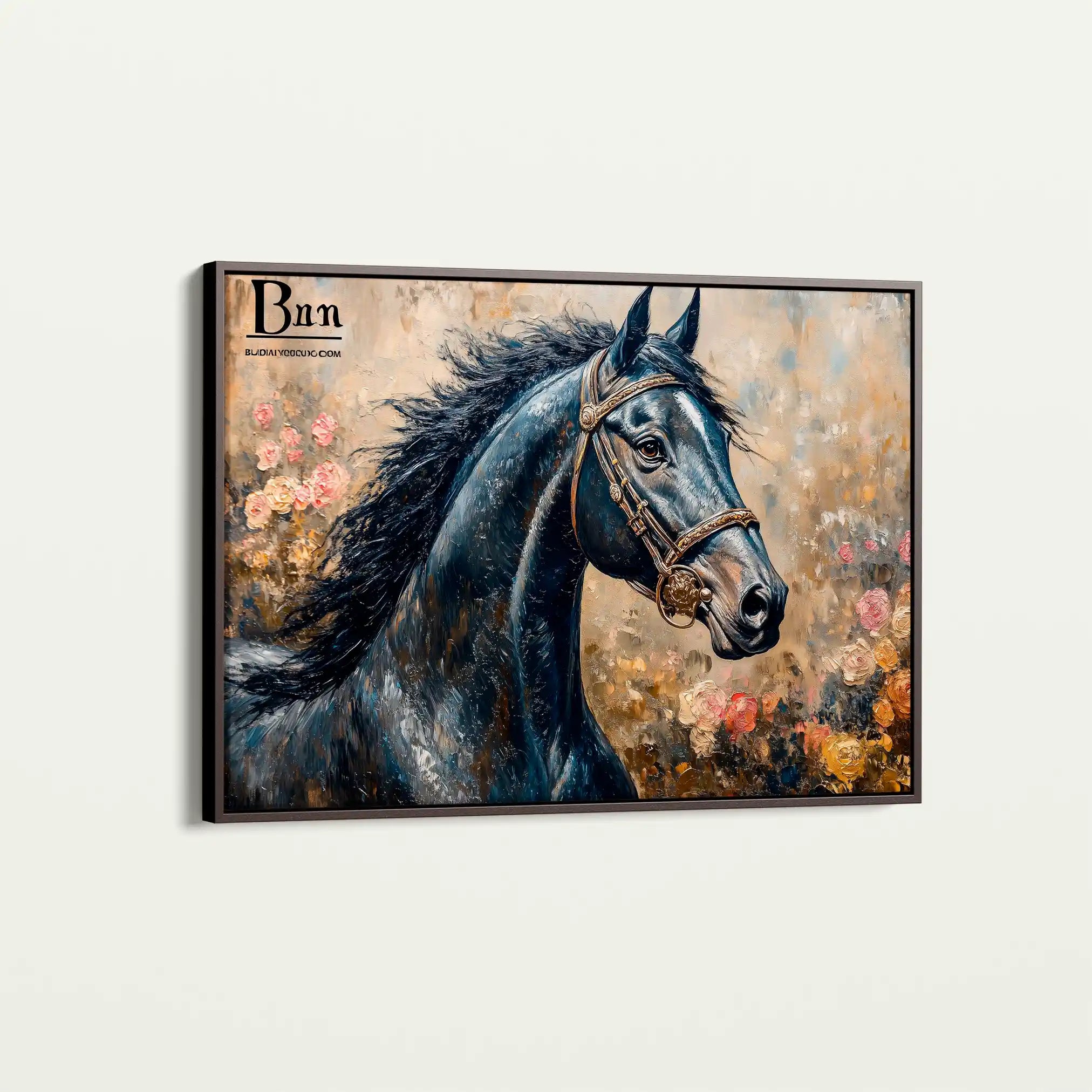 Horses 035 Canvas Art 90 x 60 cm / Stretched on hidden frame
