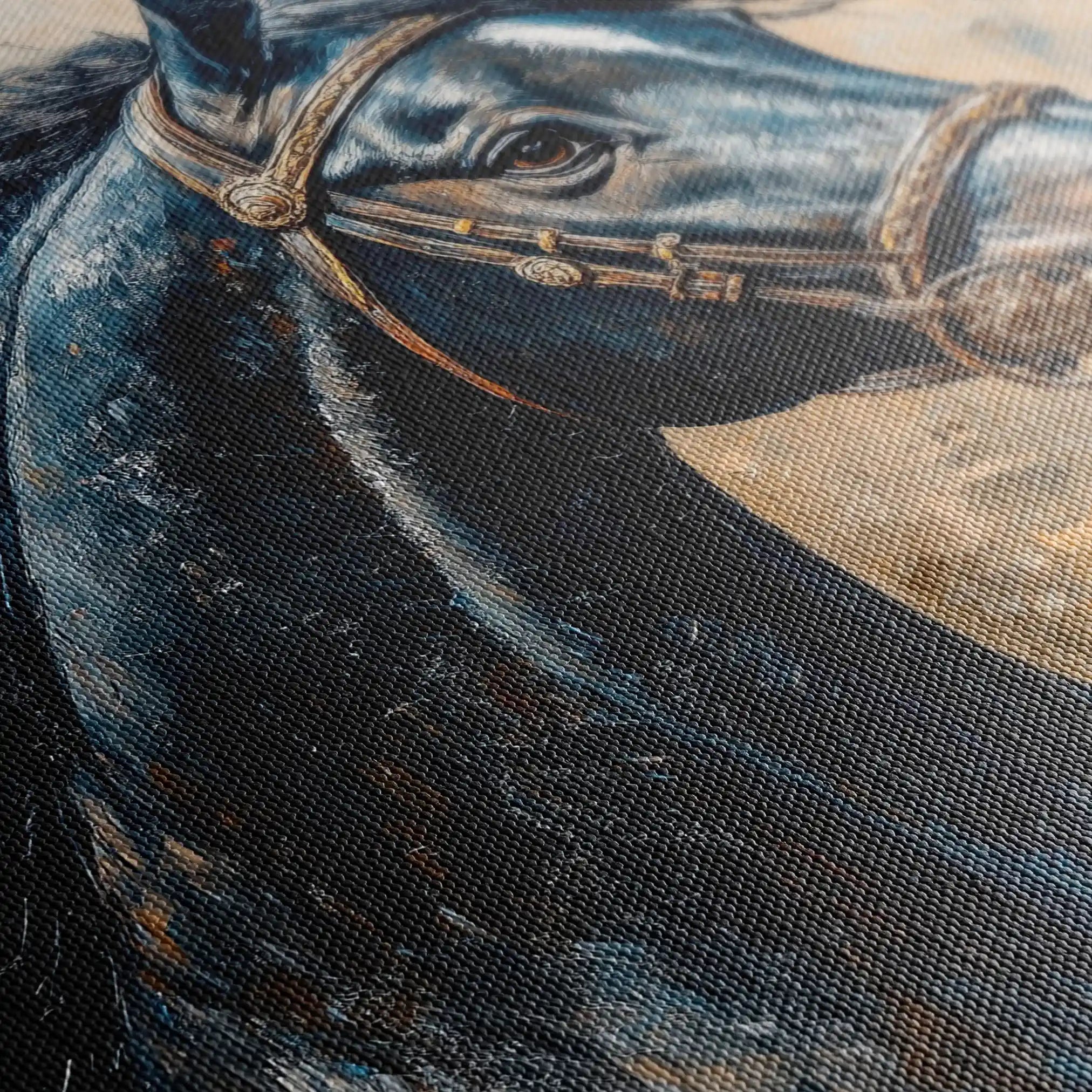 Horses 035 Canvas Art 90 x 60 cm / Stretched on hidden frame