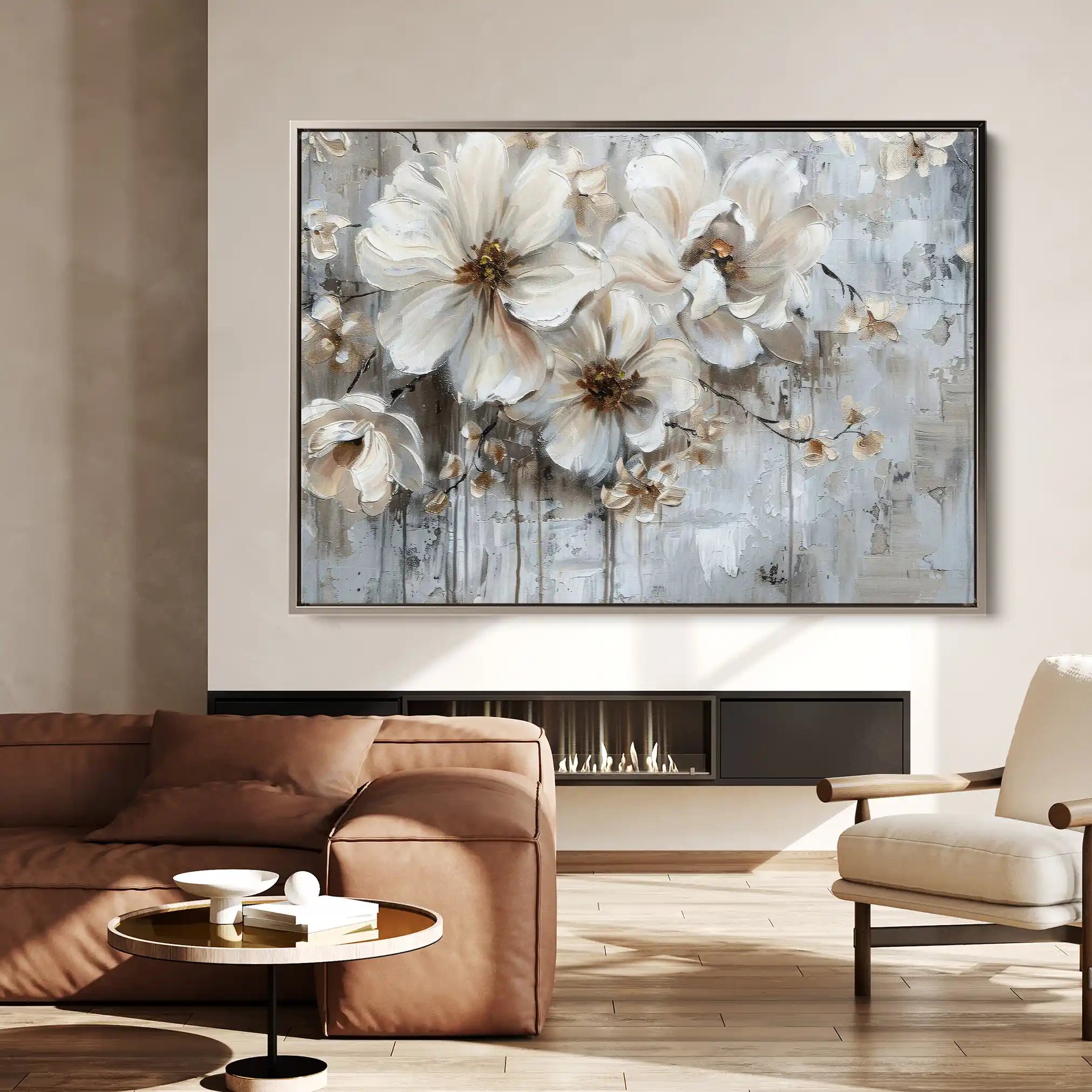 Floral Canvas Wall Art WAD036-F 90 x 60 cm / Stretched on hidden frame