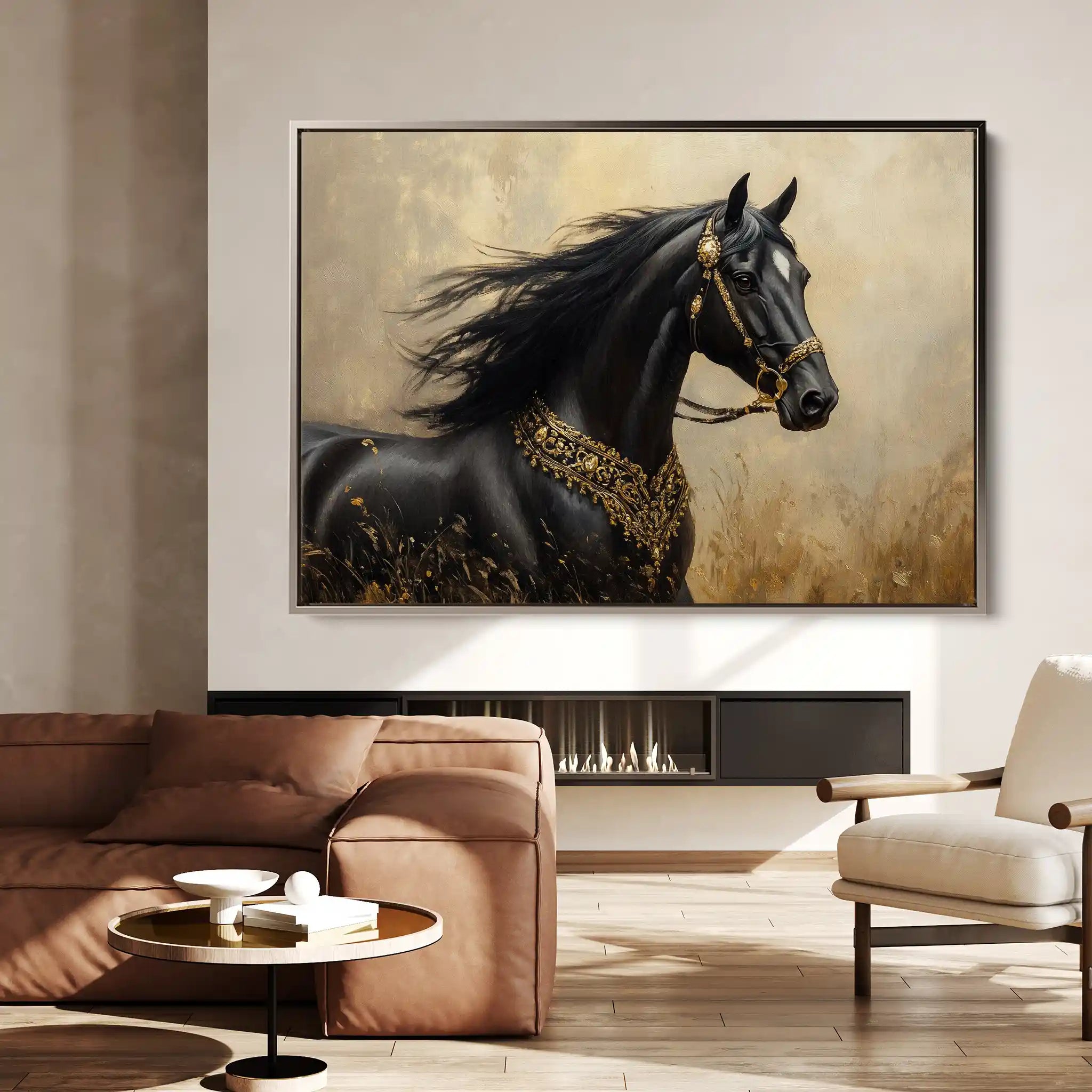 Horses 036 Canvas Art 90 x 60 cm / Stretched on hidden frame