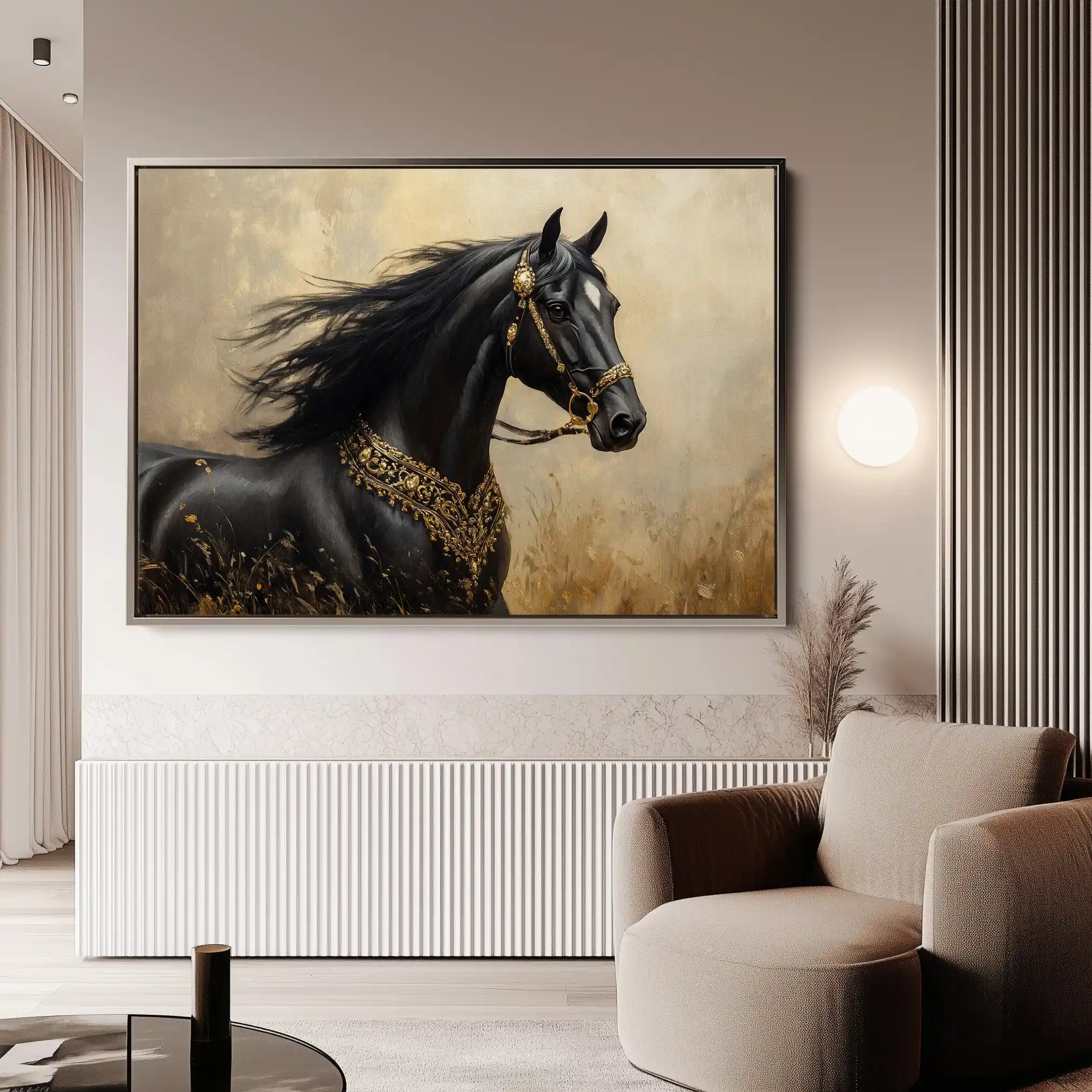 Horses 036 Canvas Art 90 x 60 cm / Stretched on hidden frame