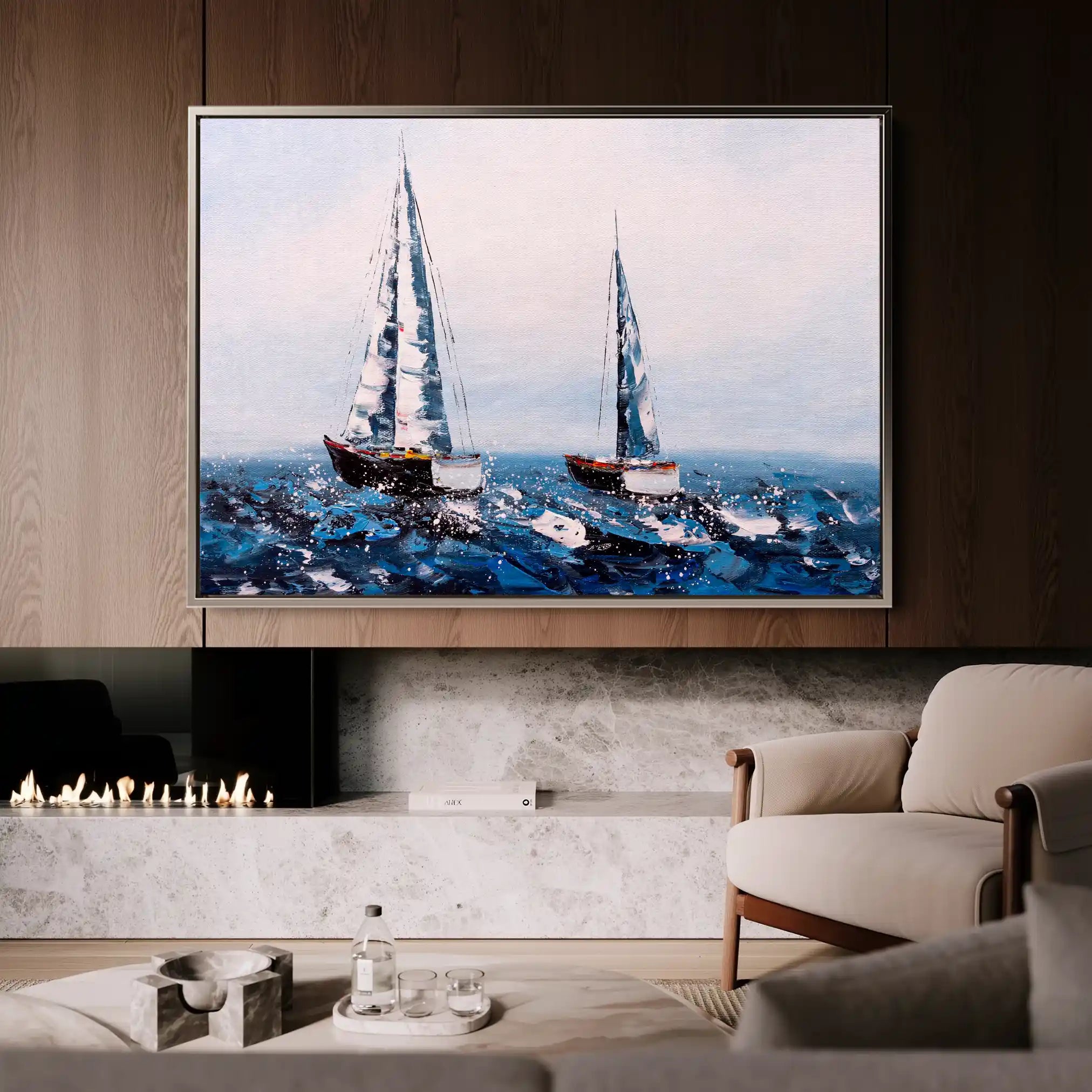 Landscape 036 Canvas Art 90 x 60 cm / Stretched on hidden frame