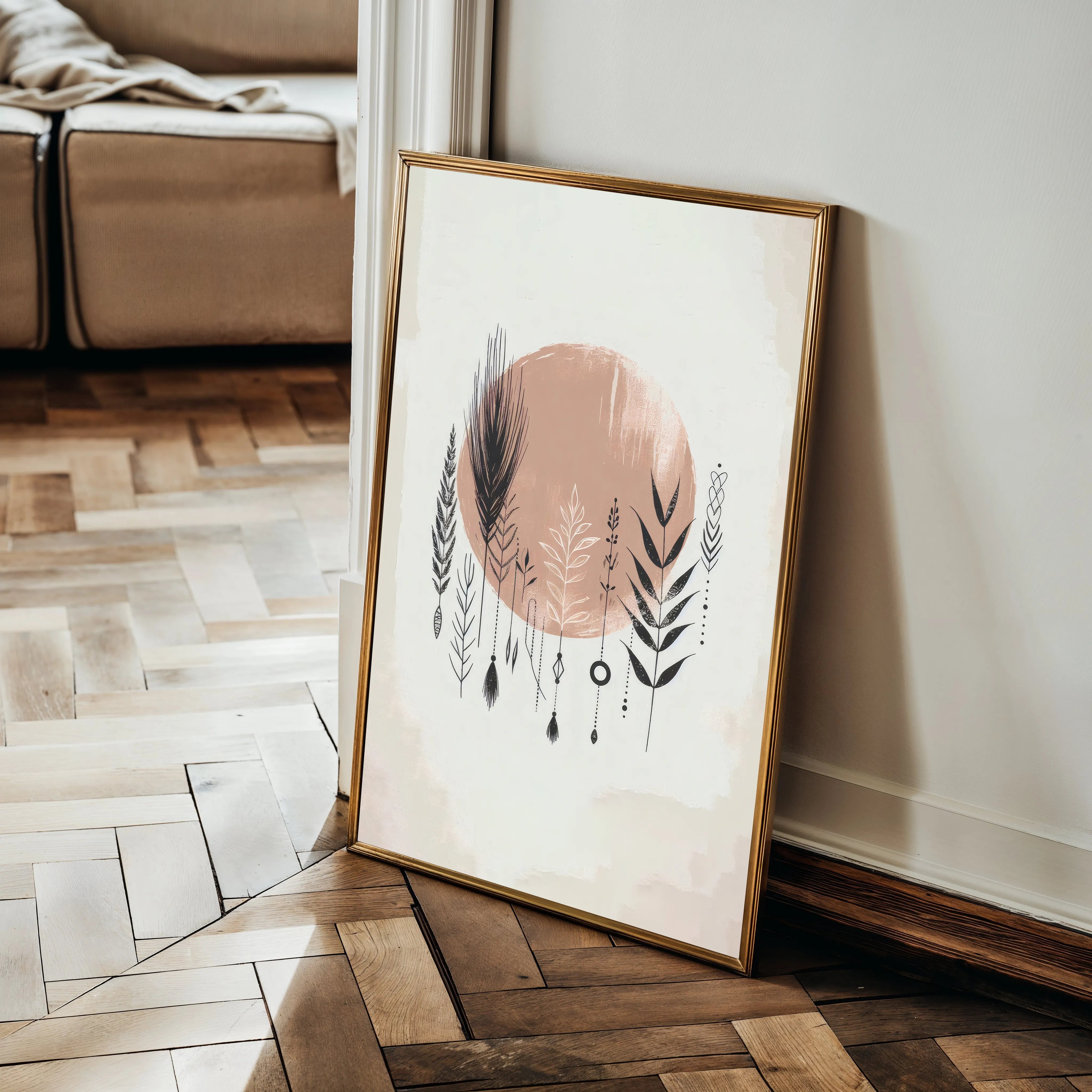 Boho Canvas Wall Art WAD037-BH 90 x 60 cm / Stretched on hidden frame