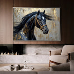 Horses 037 Canvas Art 90 x 60 cm / Stretched on hidden frame