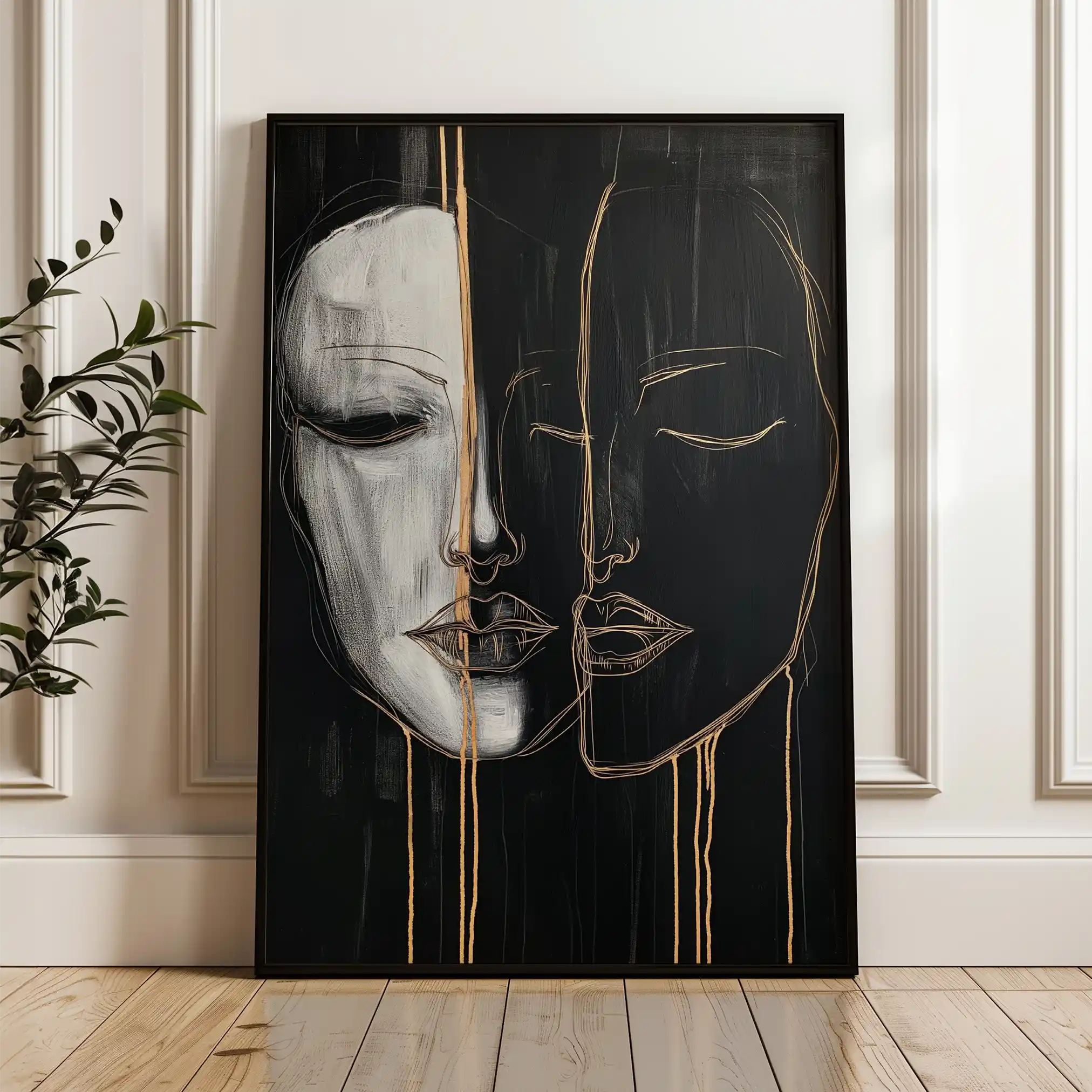 Portrait 037 Canvas Art 90 x 60 cm / Stretched on hidden frame