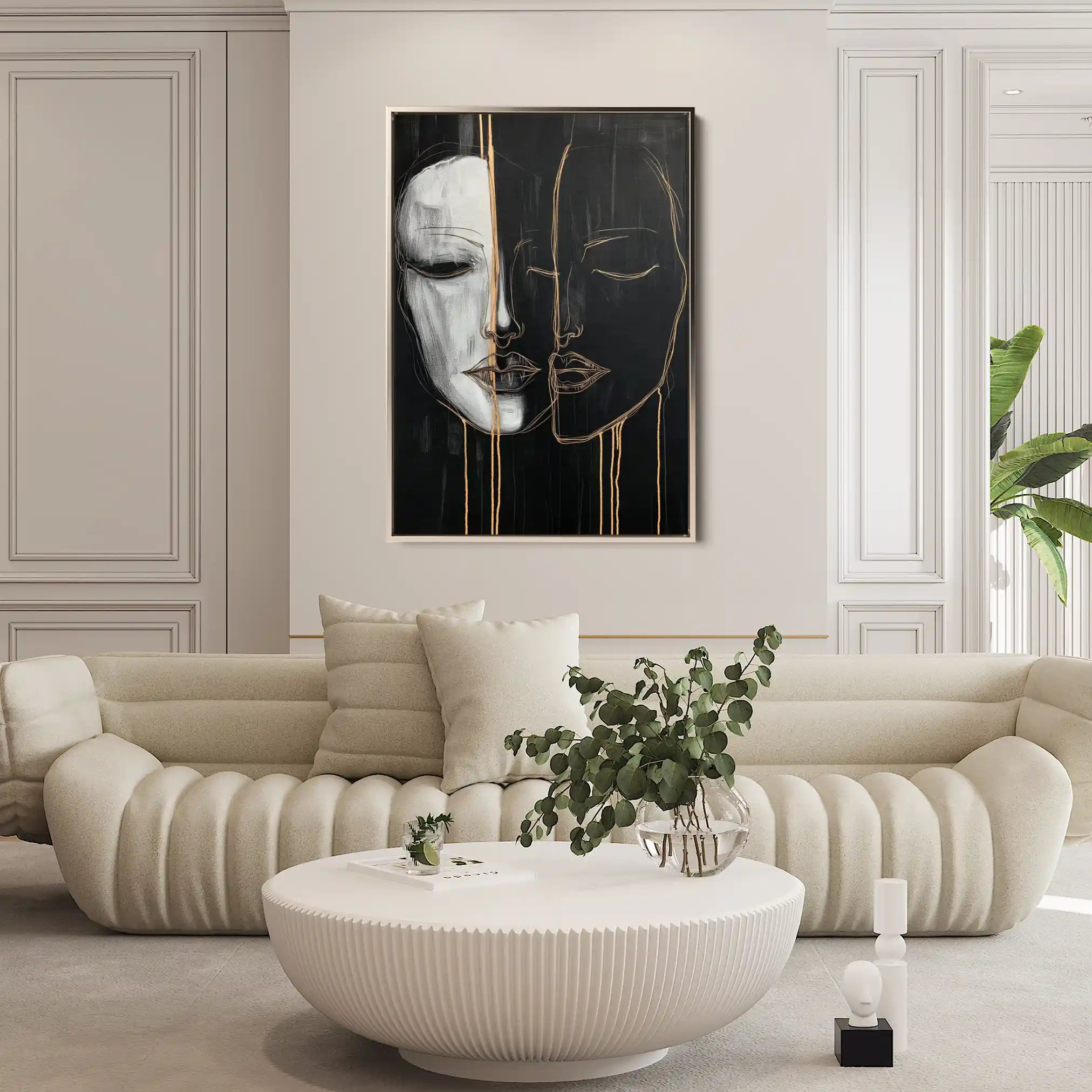 Portrait 037 Canvas Art 90 x 60 cm / Stretched on hidden frame