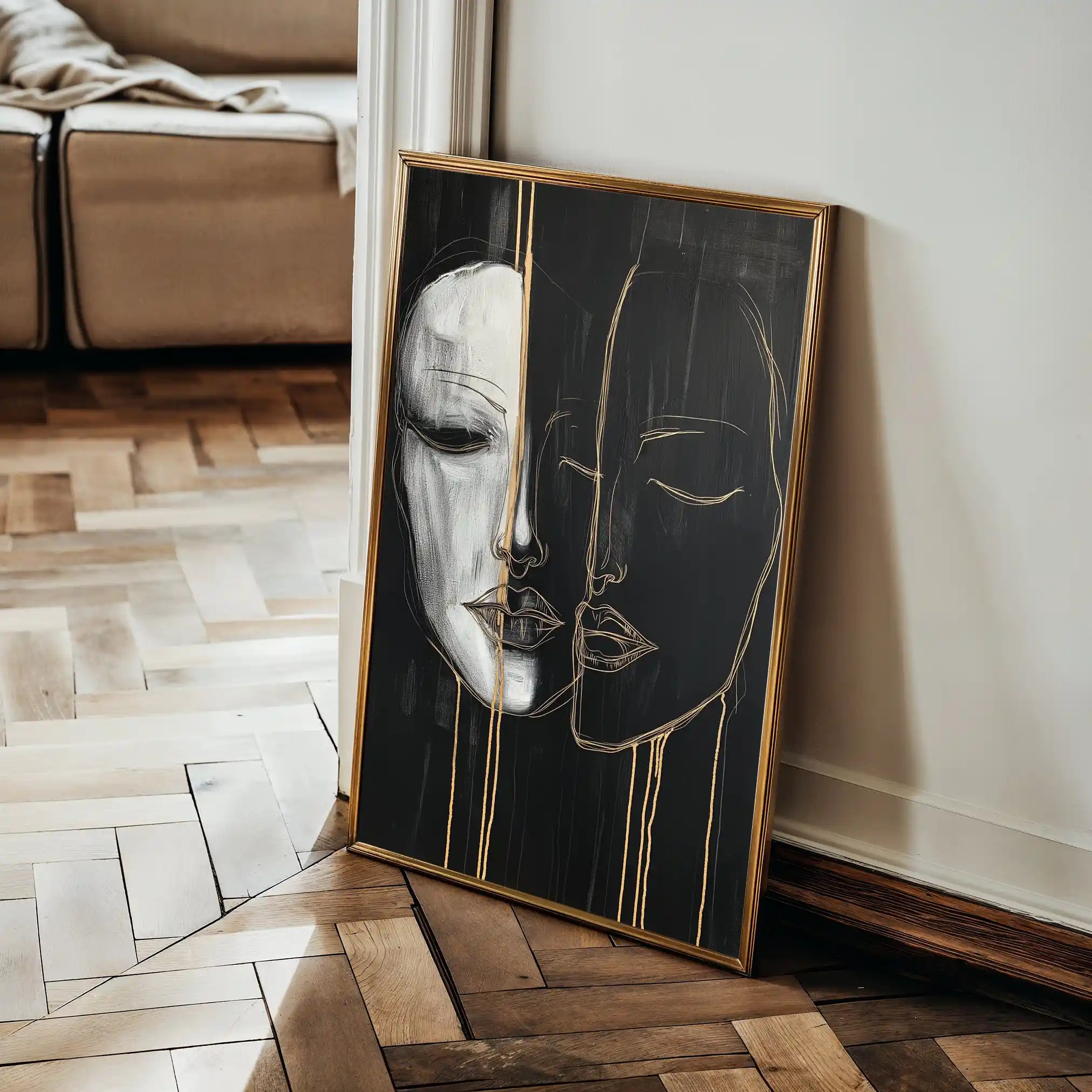 Portrait 037 Canvas Art 90 x 60 cm / Stretched on hidden frame