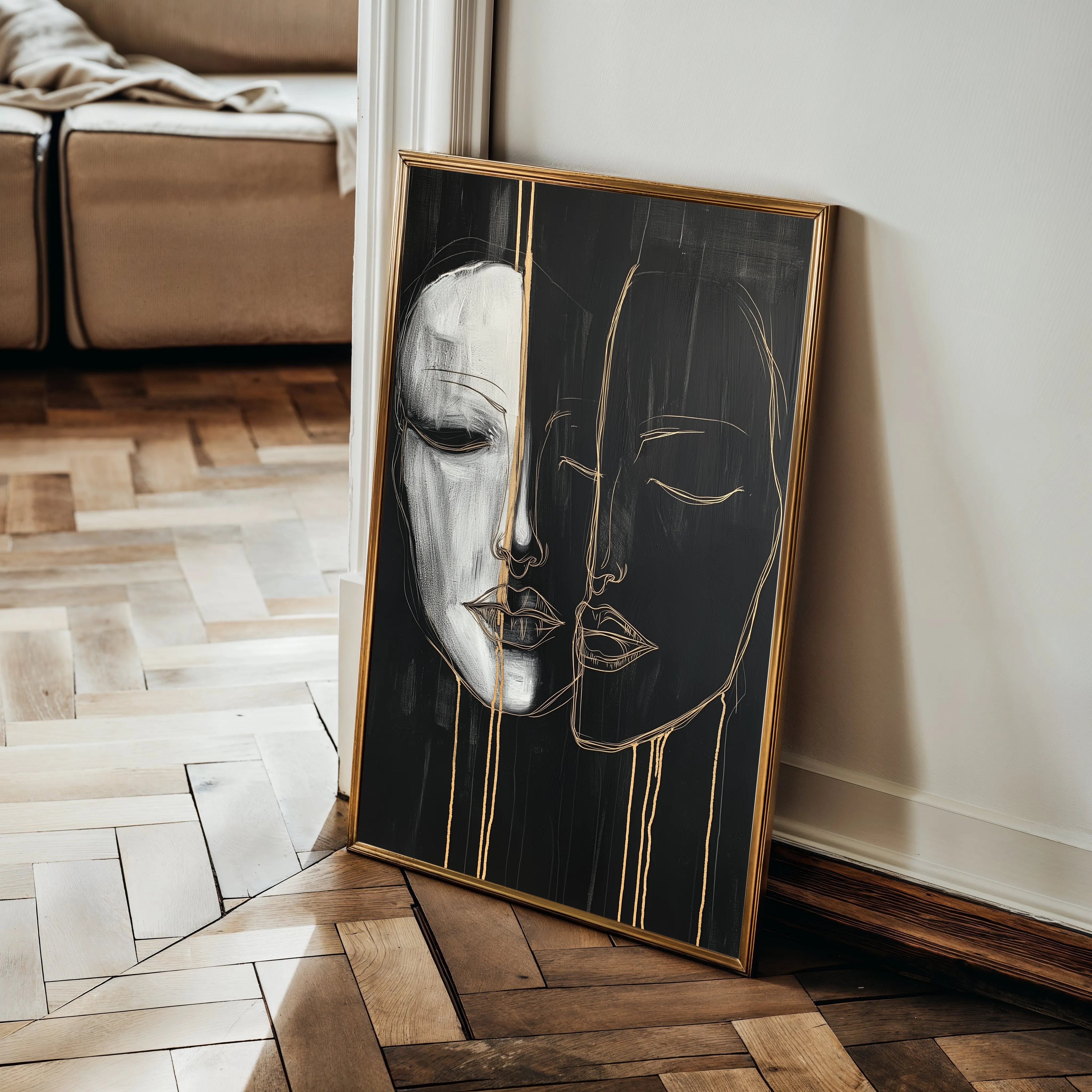 Portrait Canvas Wall Art WAD037-P 90 x 60 cm / Stretched on hidden frame
