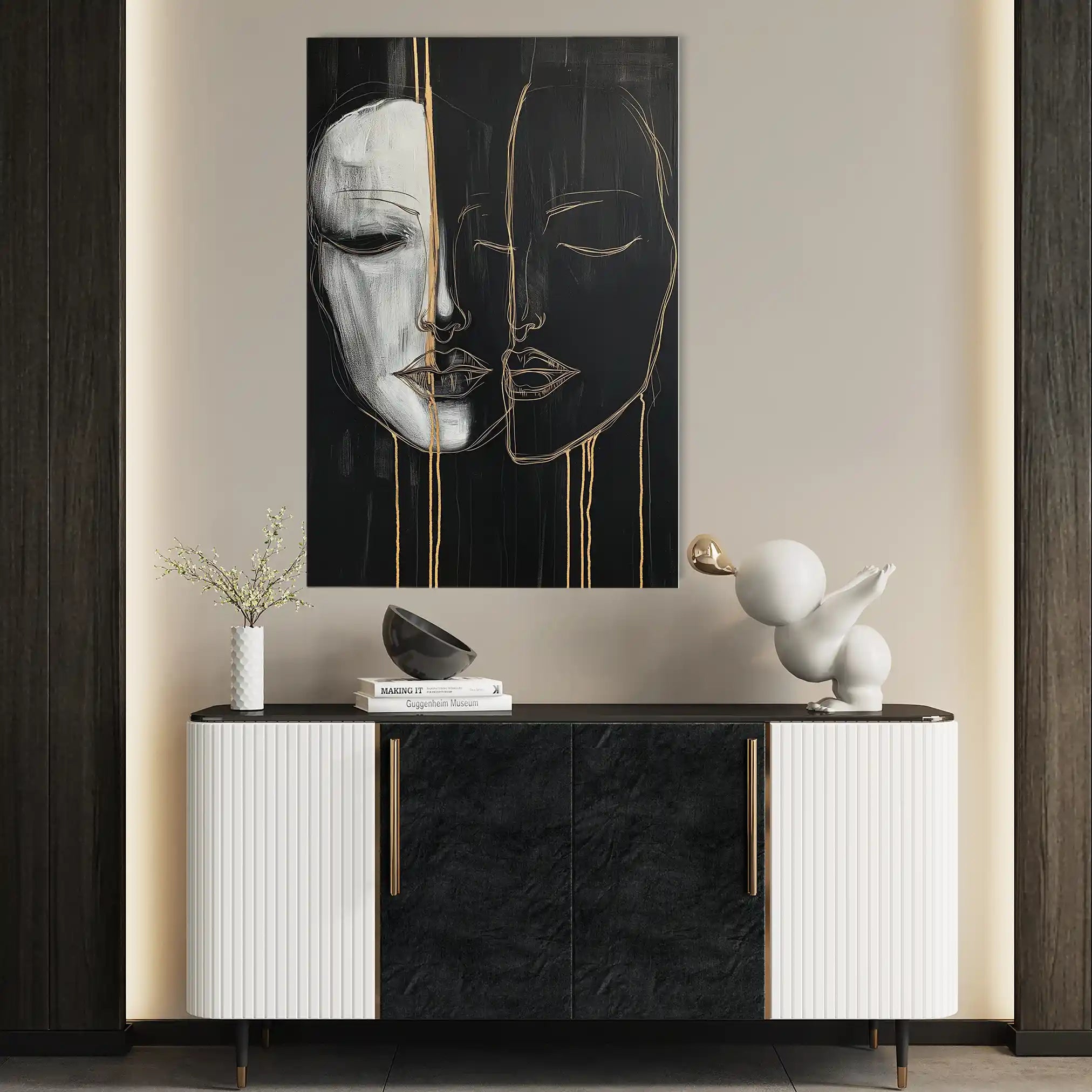 Portrait 037 Canvas Art 90 x 60 cm / Stretched on hidden frame