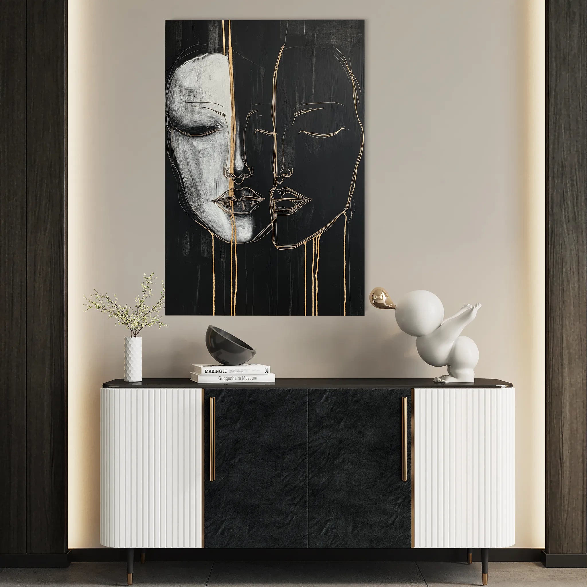 Portrait Canvas Wall Art WAD037-P 90 x 60 cm / Stretched on hidden frame