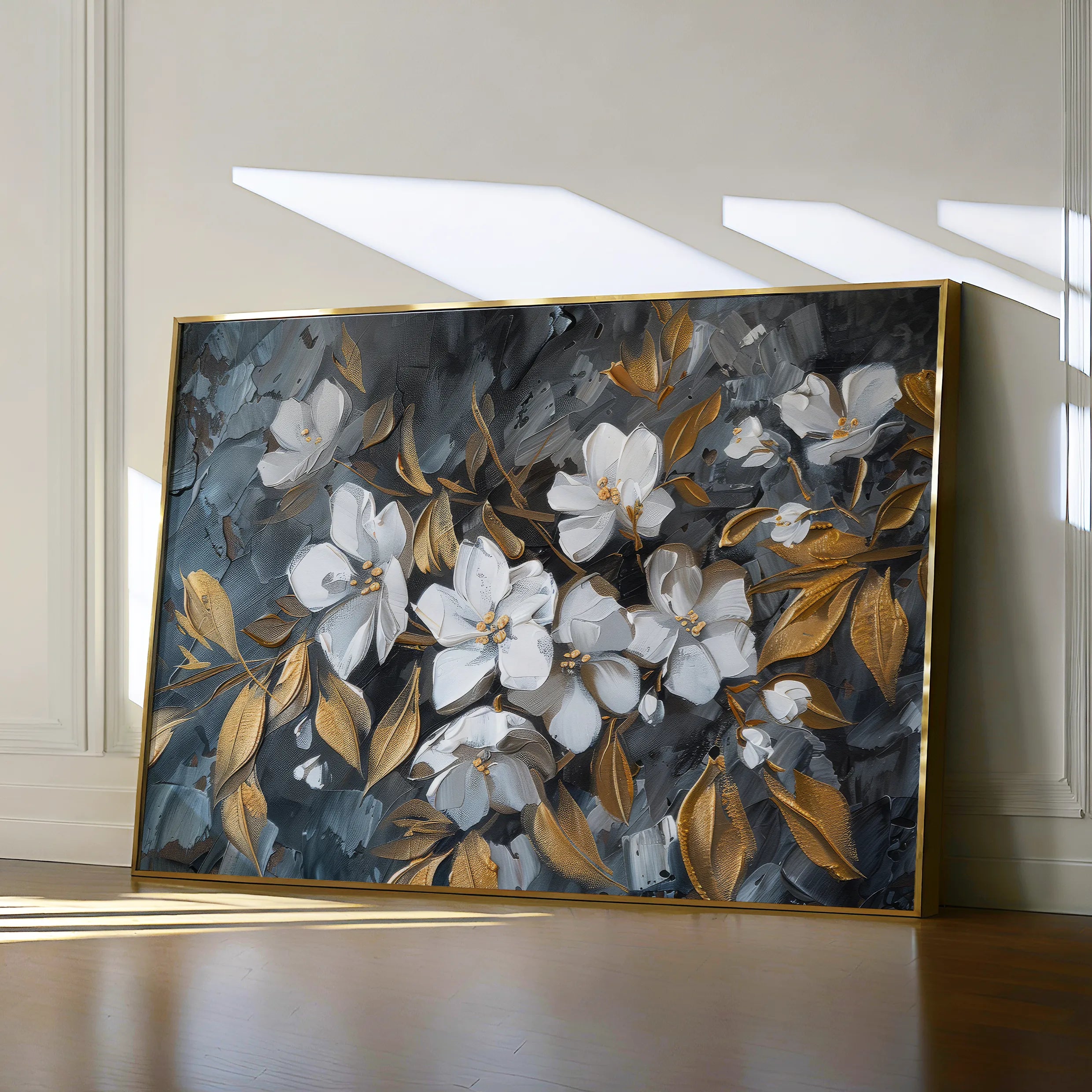Floral Canvas Wall Art WAD038-F 90 x 60 cm / Stretched on hidden frame