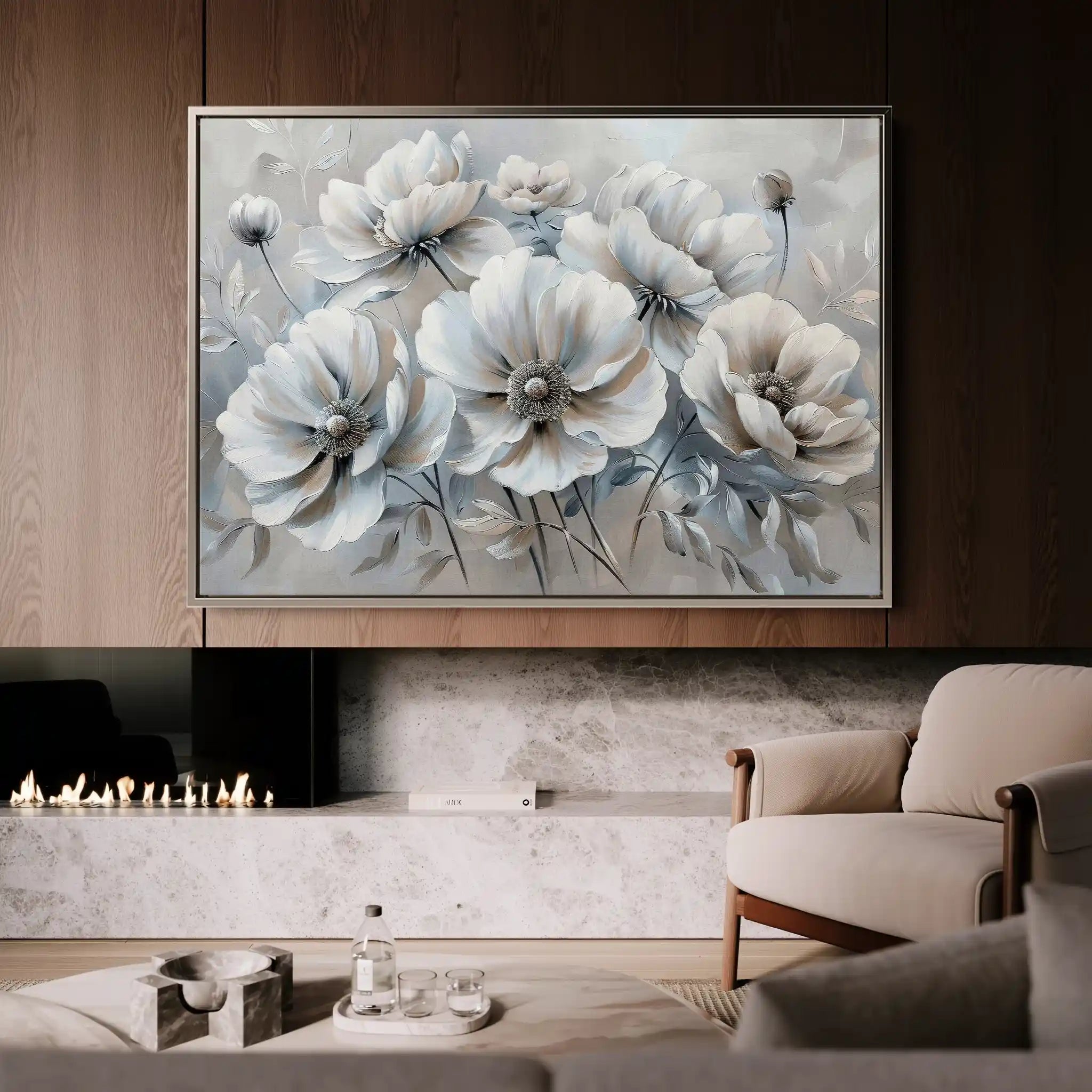 Floral Canvas Wall Art WAD039-F 90 x 60 cm / Stretched on hidden frame
