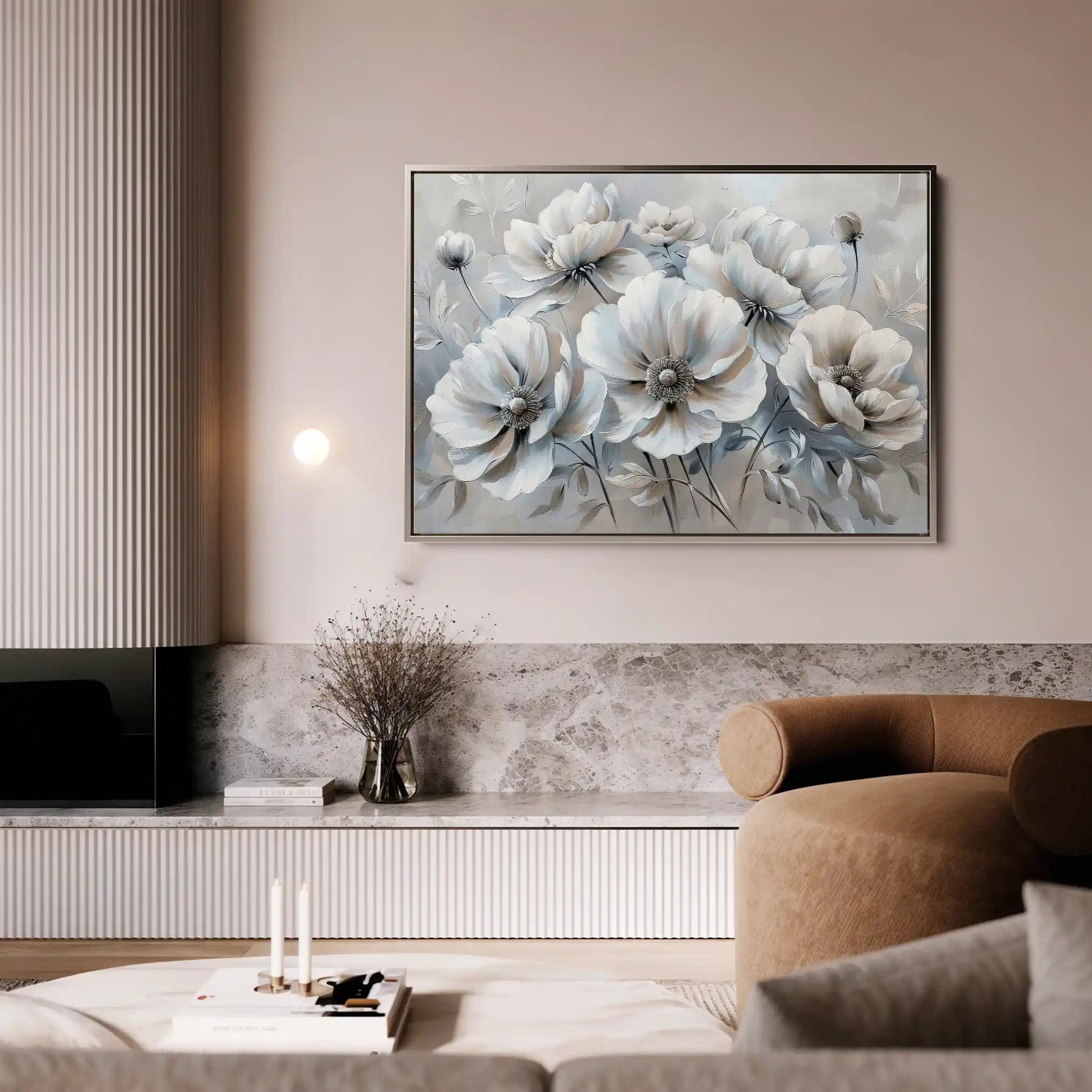 Floral Canvas Wall Art WAD039-F 90 x 60 cm / Stretched on hidden frame