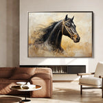 Horses 039 Canvas Art 90 x 60 cm / Stretched on hidden frame