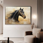 Horses 039 Canvas Art 90 x 60 cm / Stretched on hidden frame